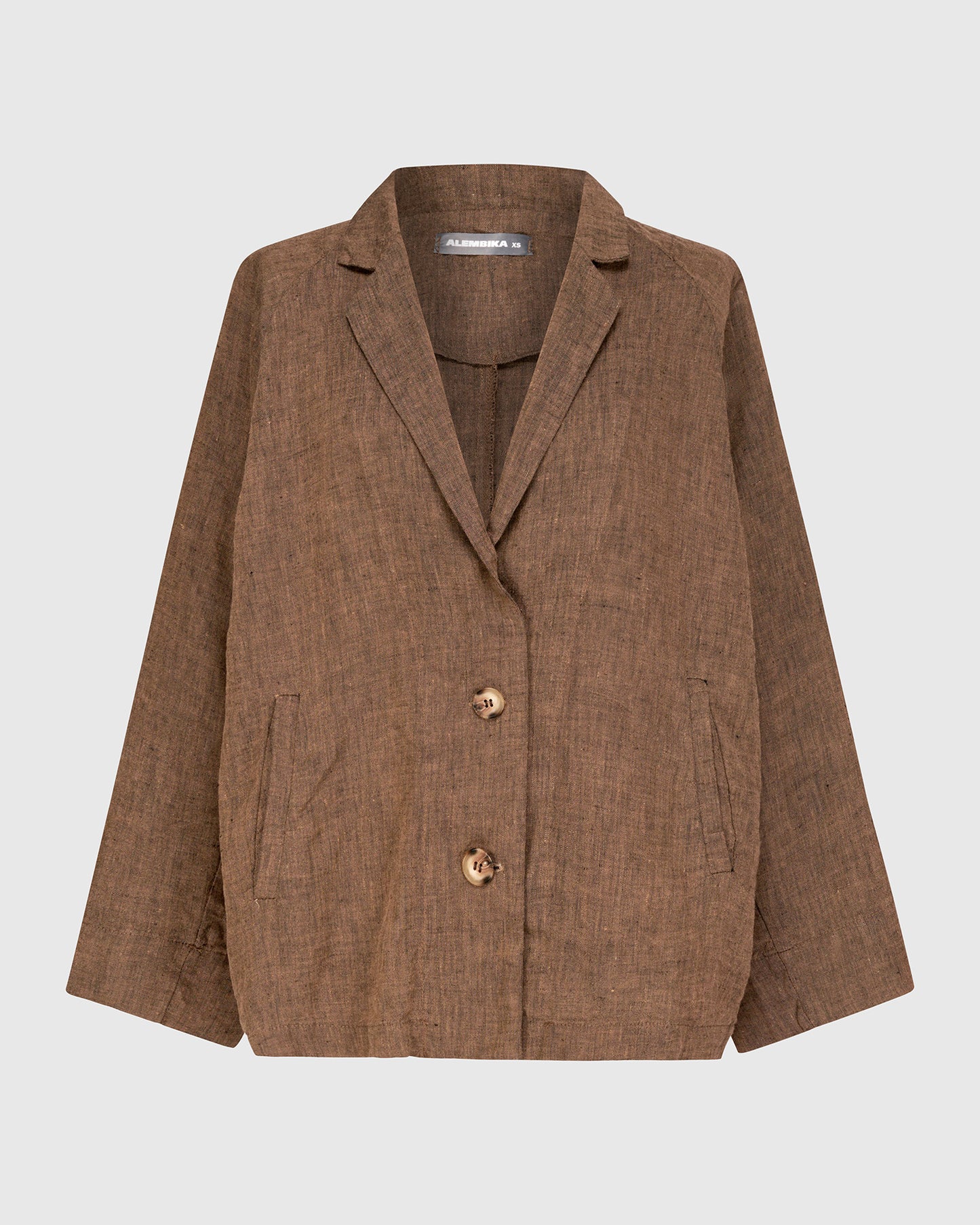 ז'קט פשתן חום