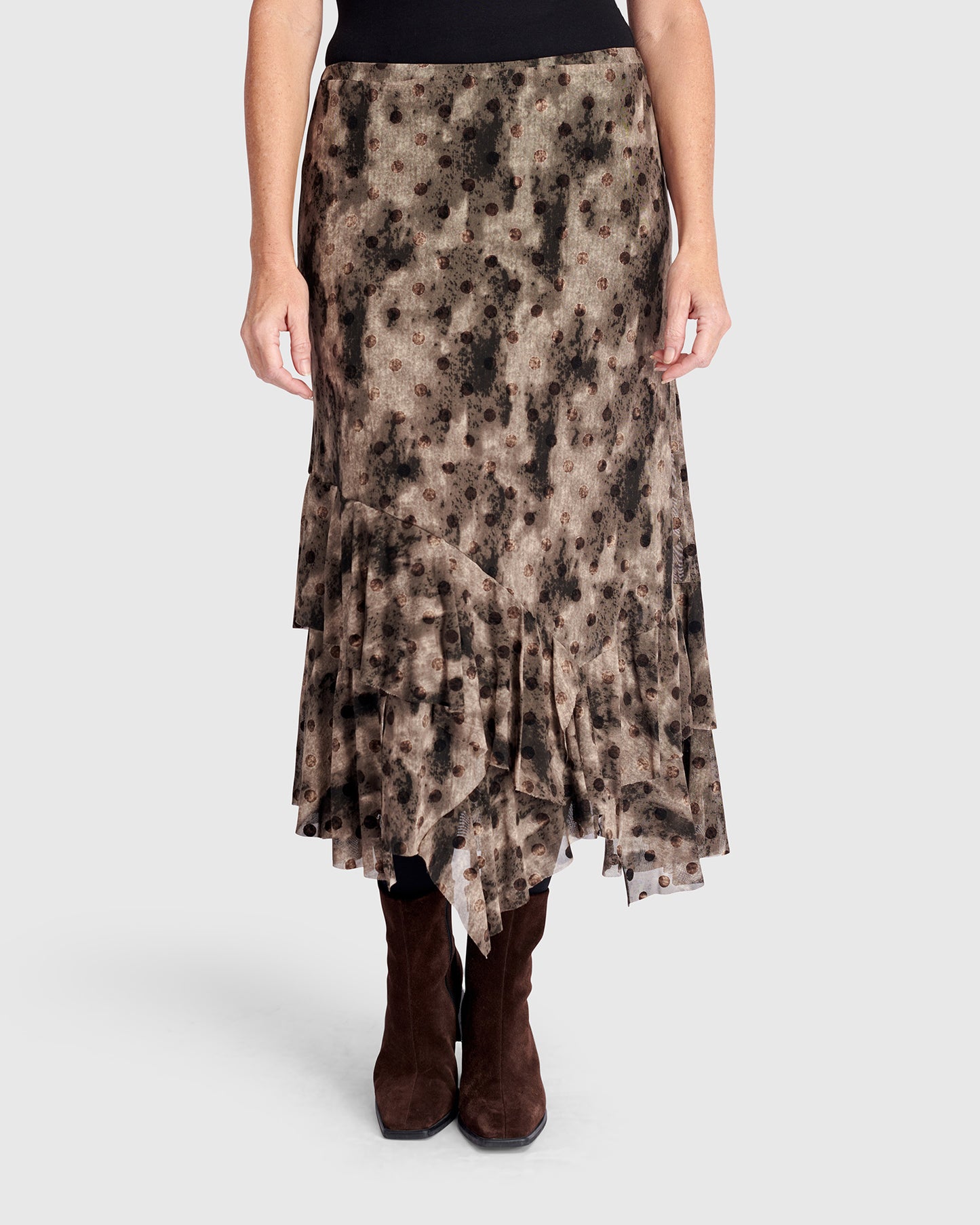 חצאית תלתלים נקודות