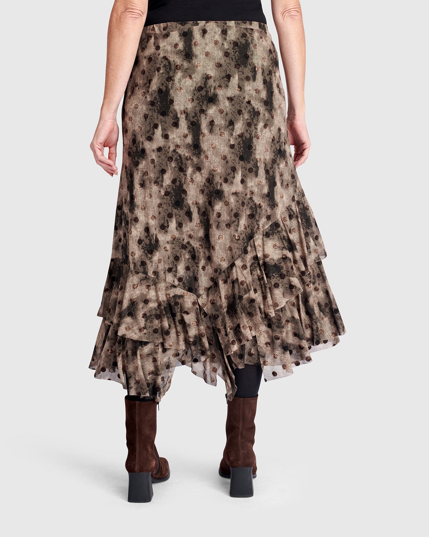 חצאית תלתלים נקודות