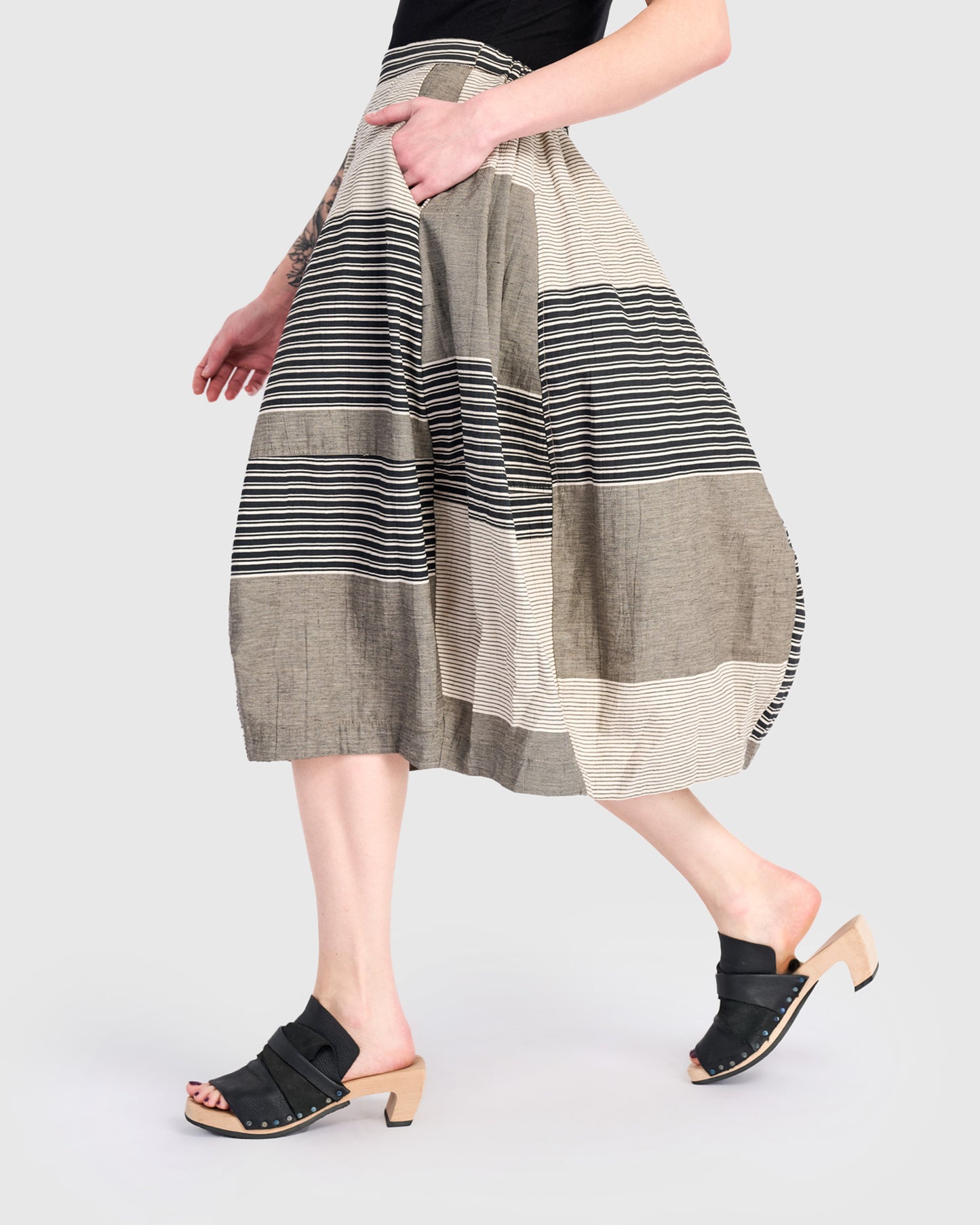 חצאית אורבן פשתן אבן