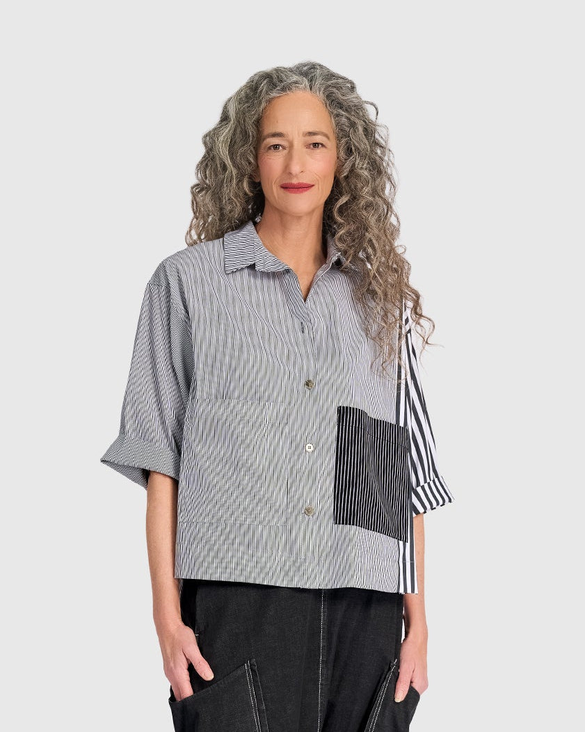 חולצה אורבן מוצלחת שילוב פסים