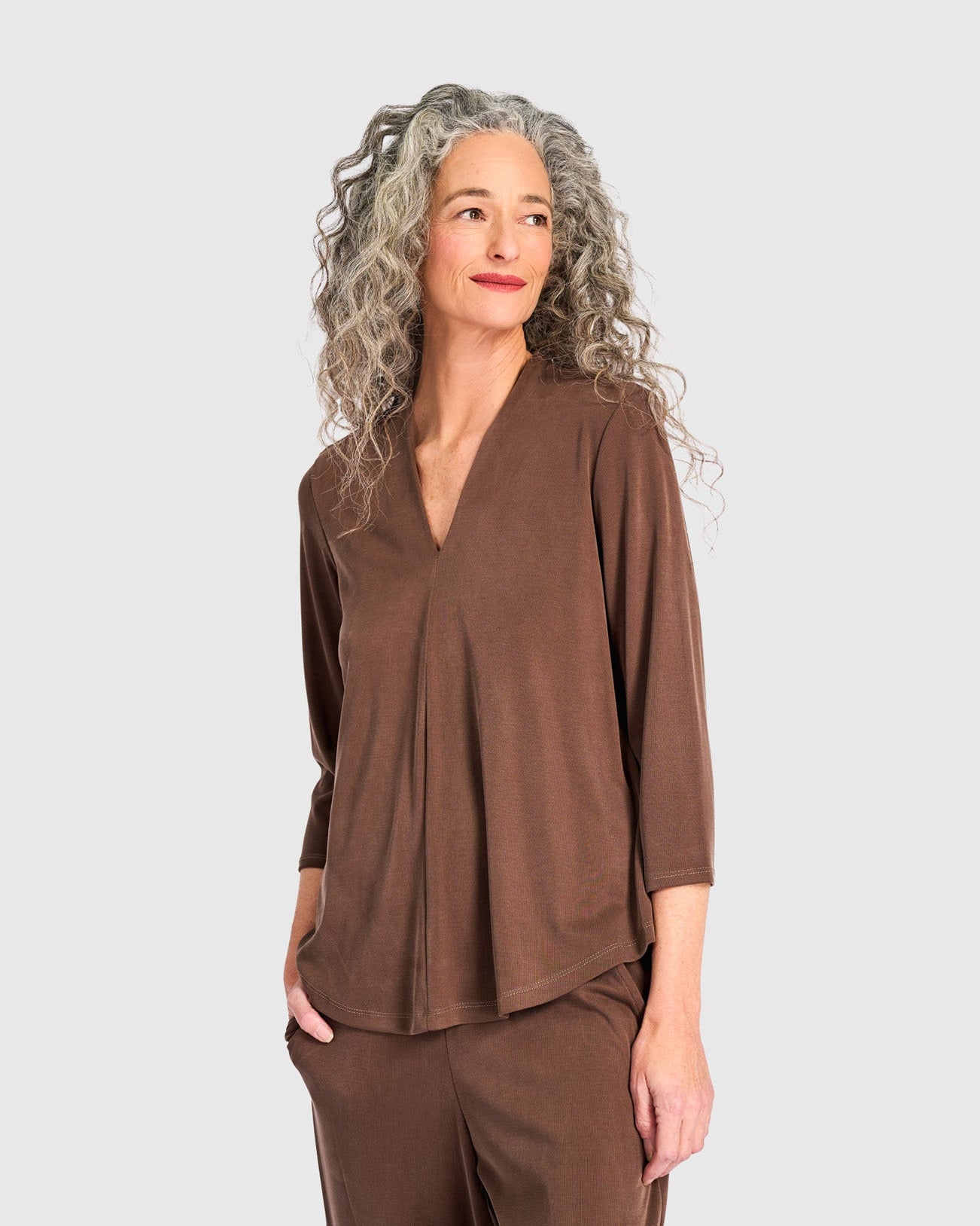 טוניקה דובדבנית חומה