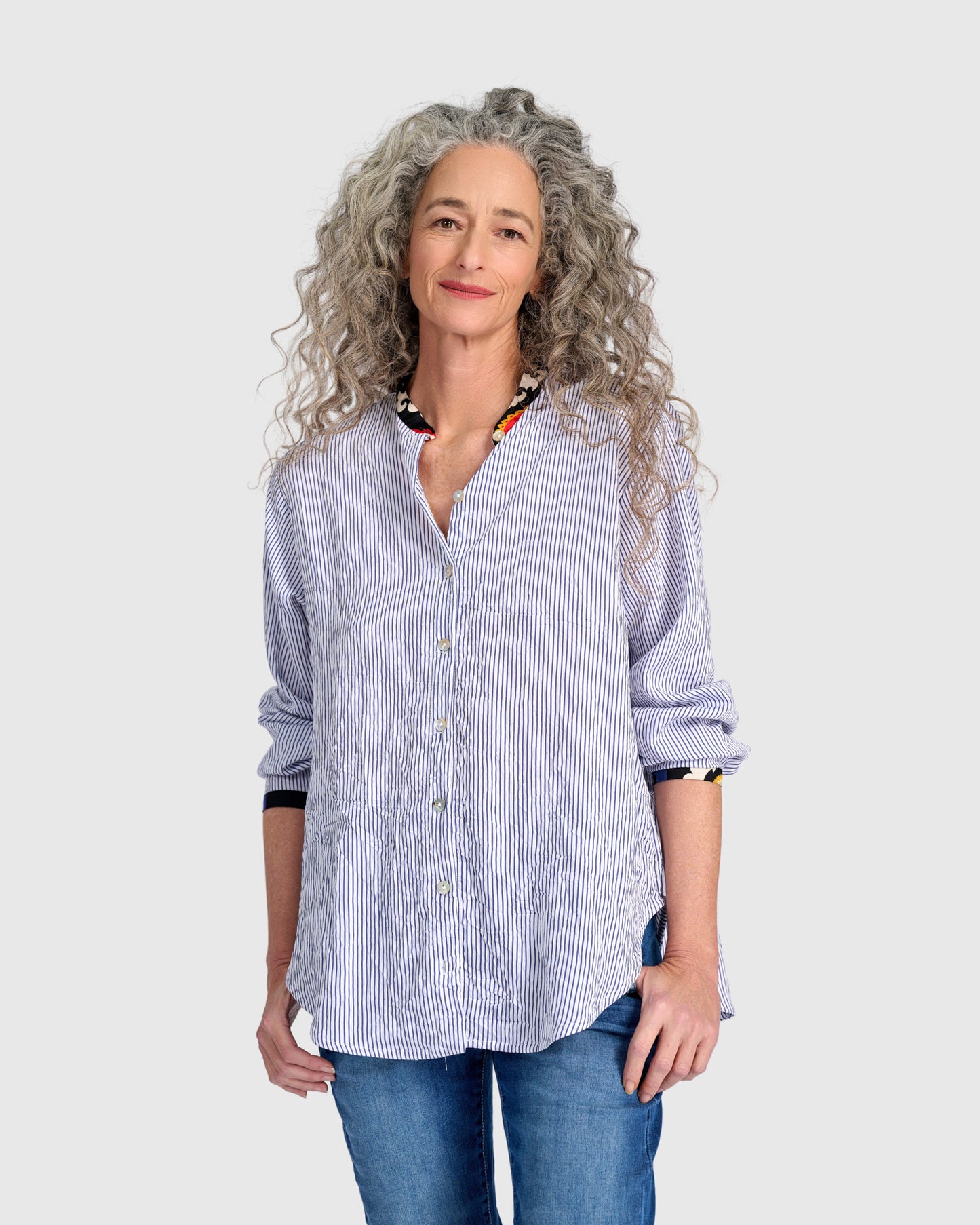 חולצה לולה פסים נייבי