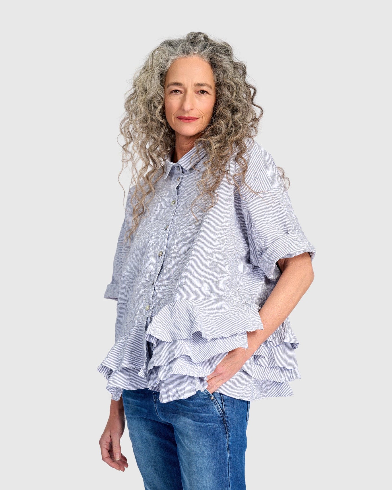 חולצה אורבן וולנים פס נייבי