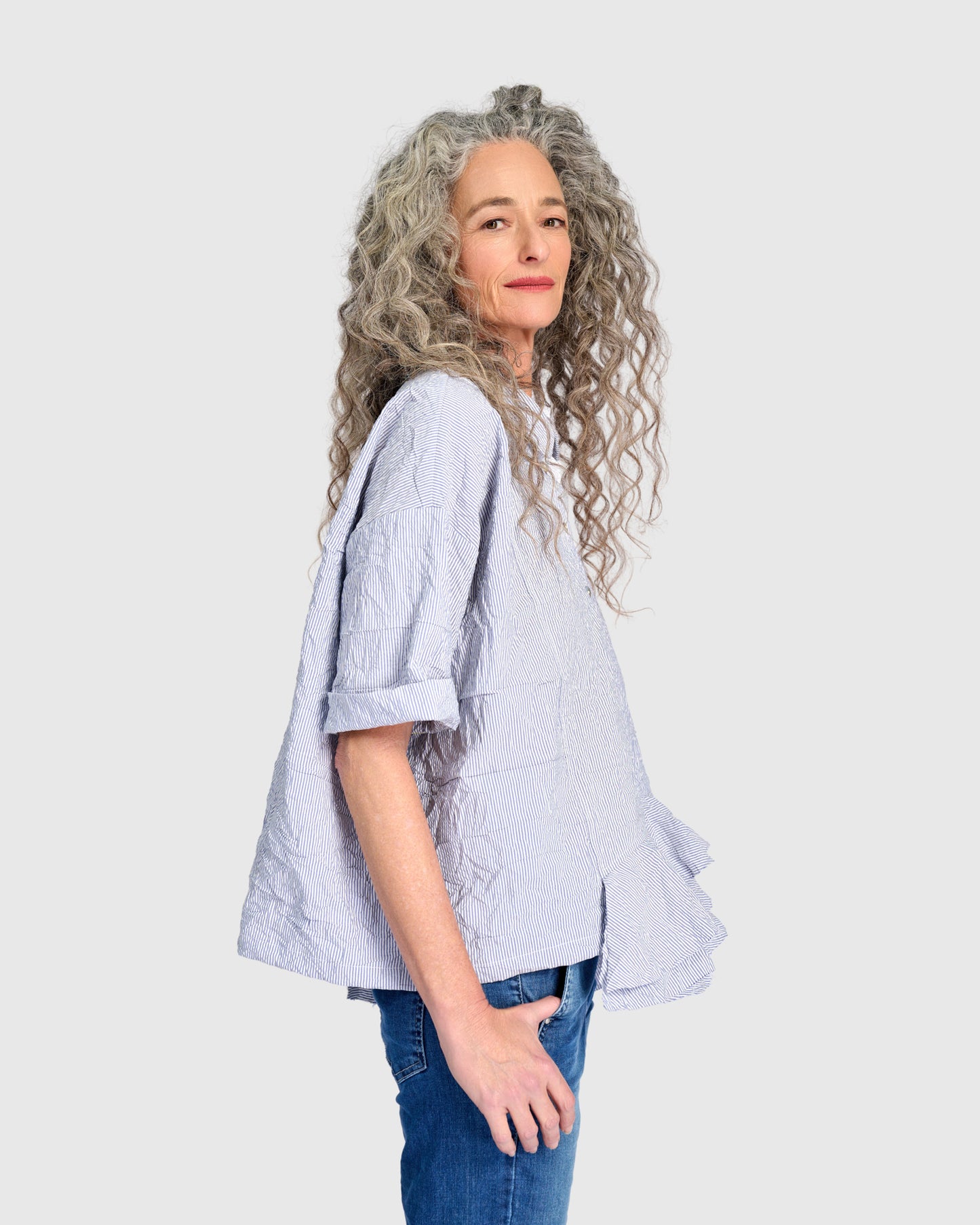 חולצה אורבן וולנים פס נייבי