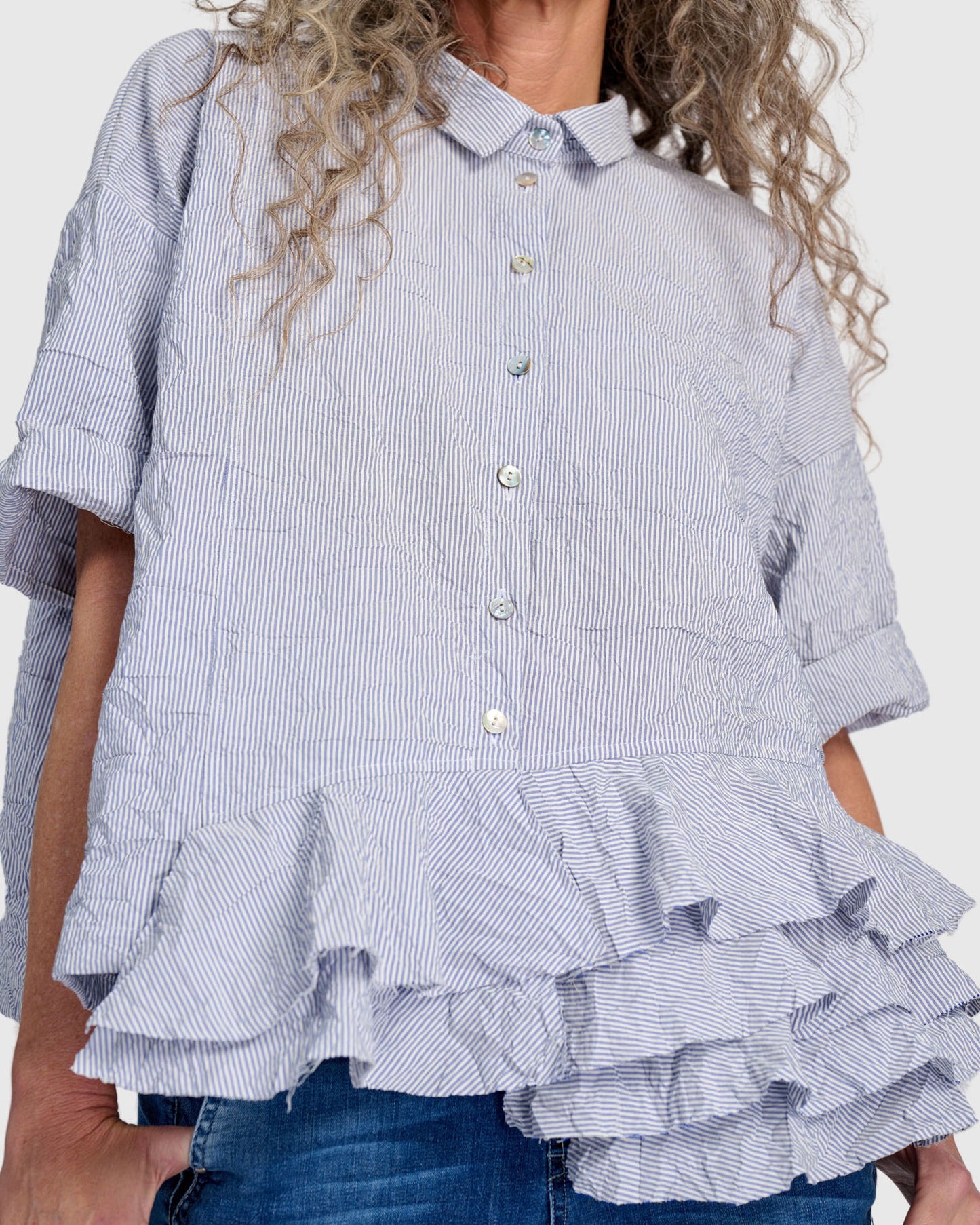 חולצה אורבן וולנים פס נייבי