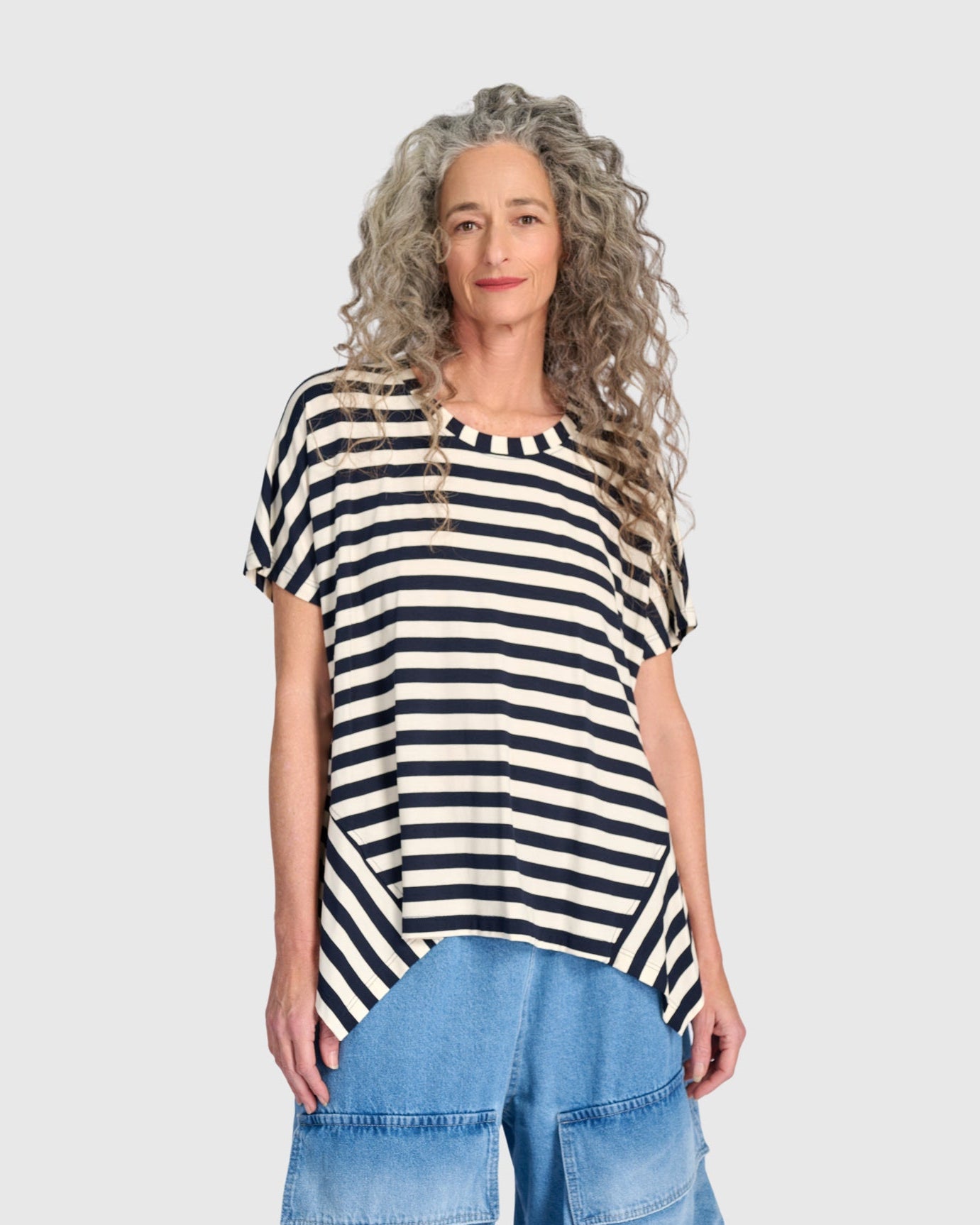 טישירט תלתל פס רחב