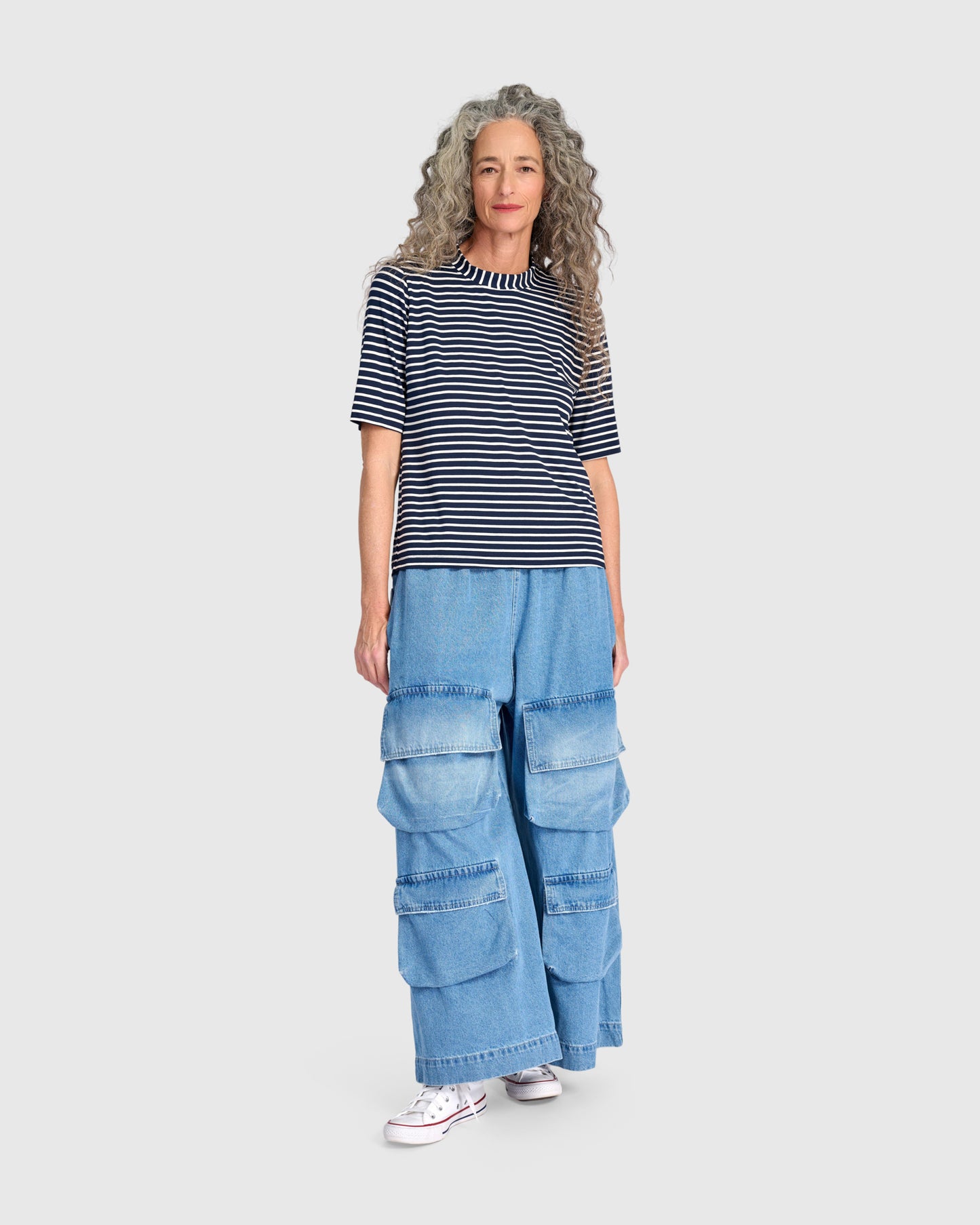 טישירט חמוד פסים נייבי