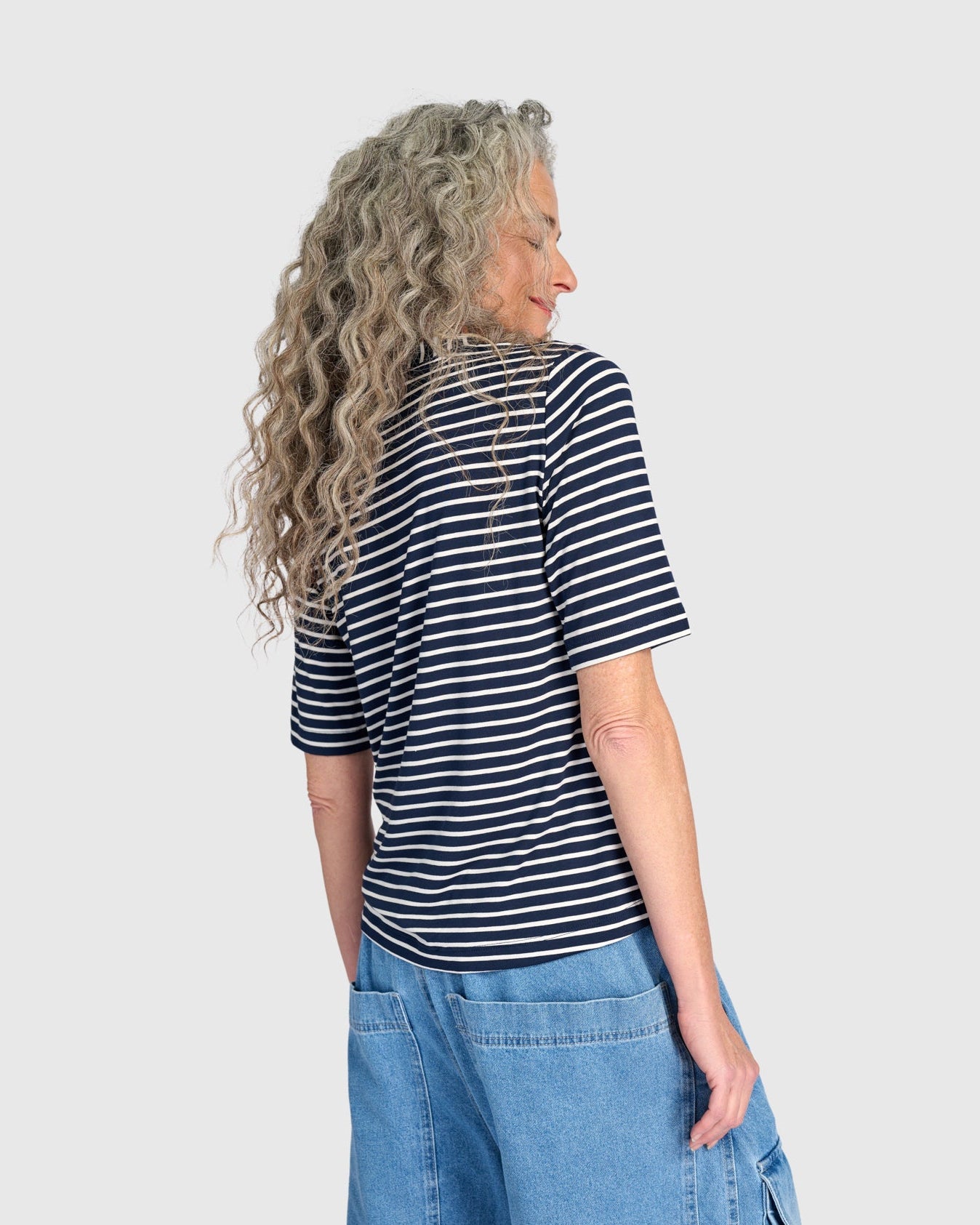 טישירט חמוד פסים נייבי