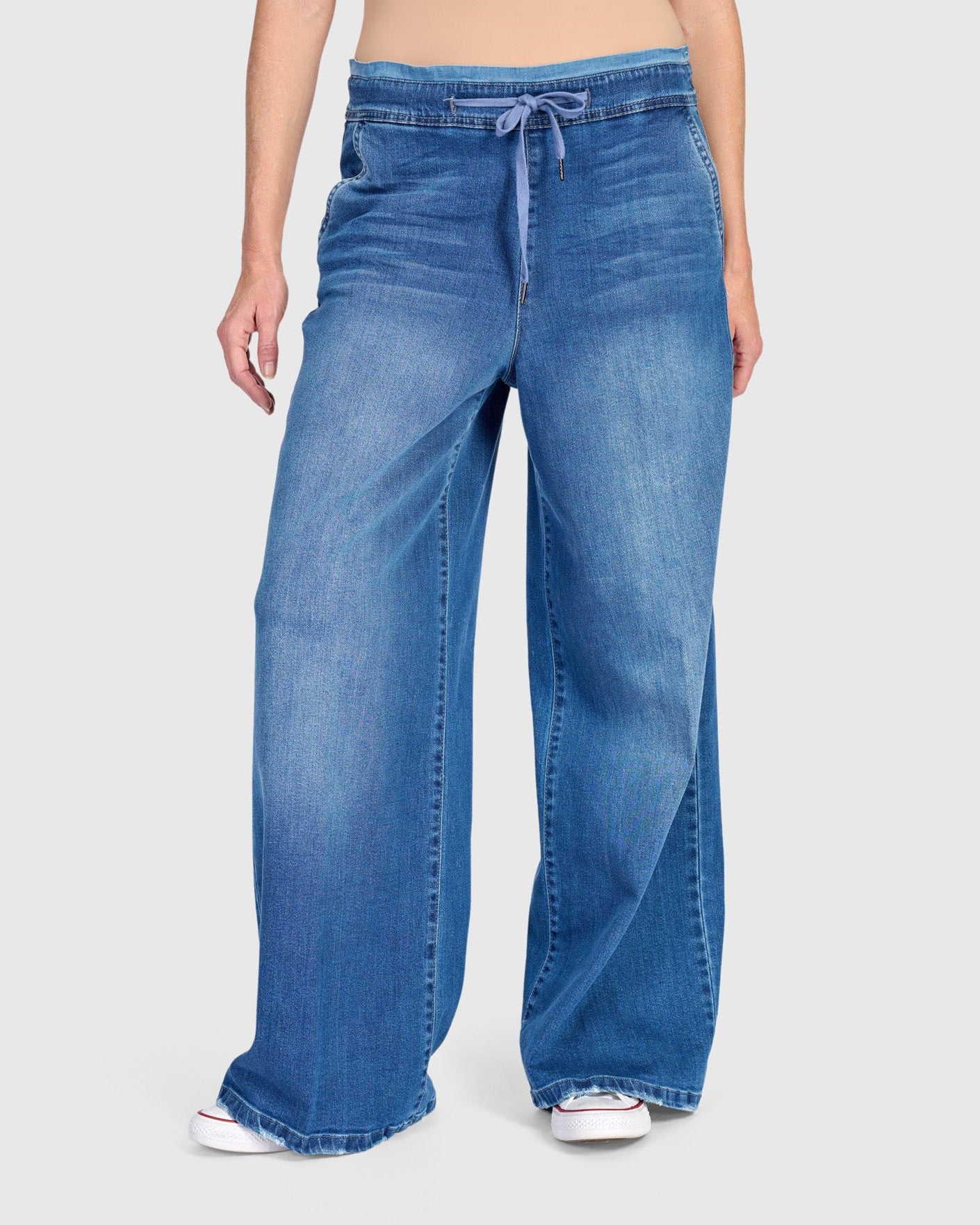 מכנסי גריי רחבים ג'ינס