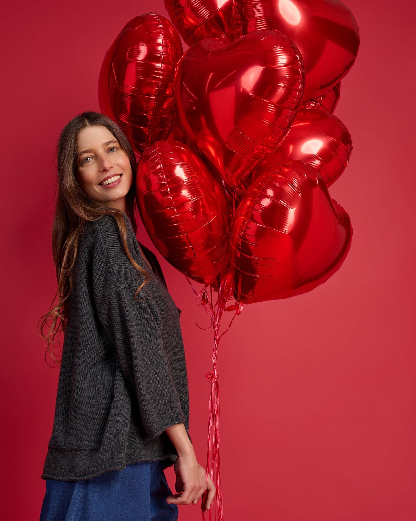 סוודר כיס אפור