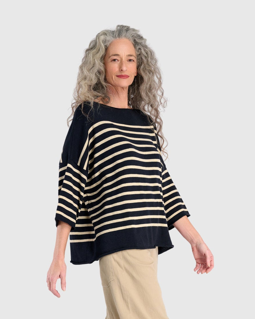 סריג כותנה פס לבן