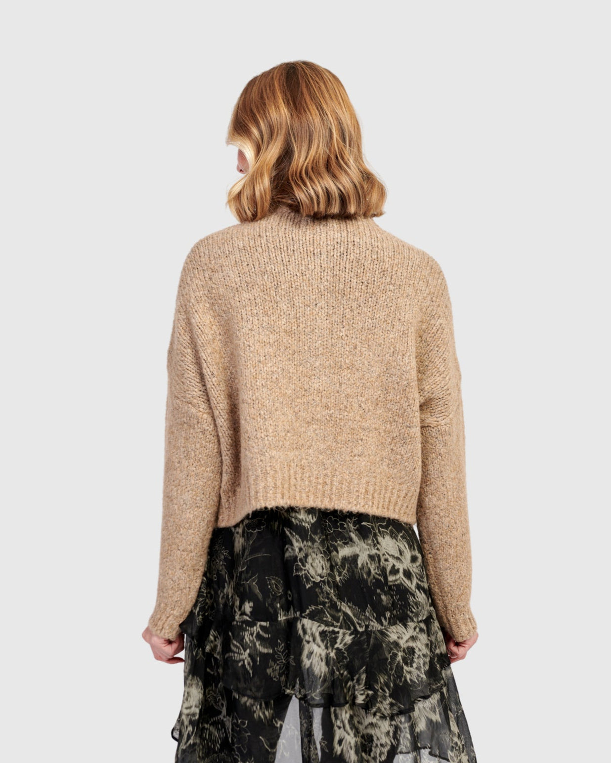 קרדיגן ז'קט כיסים חול