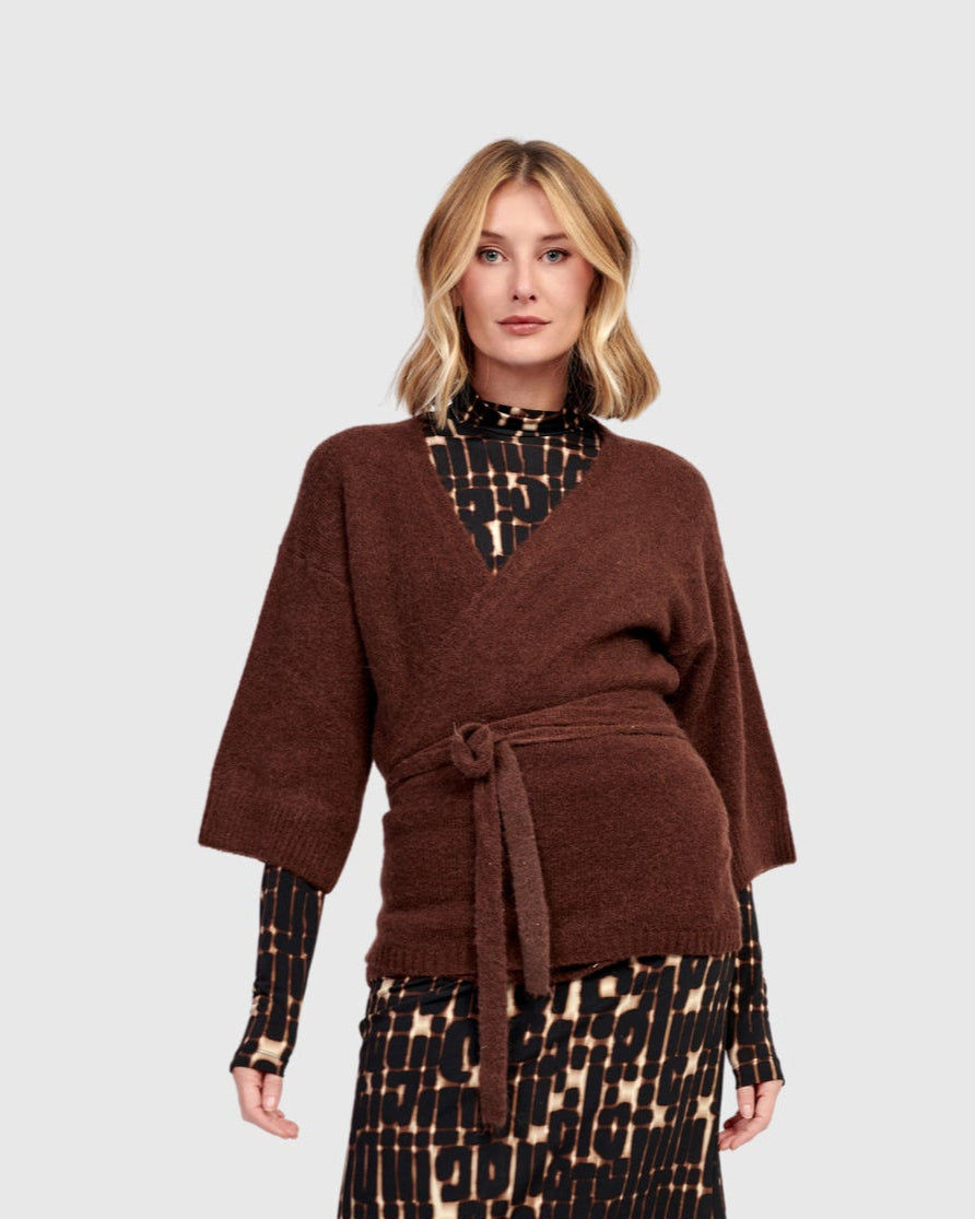 קרדיגן קימונו שוקולד