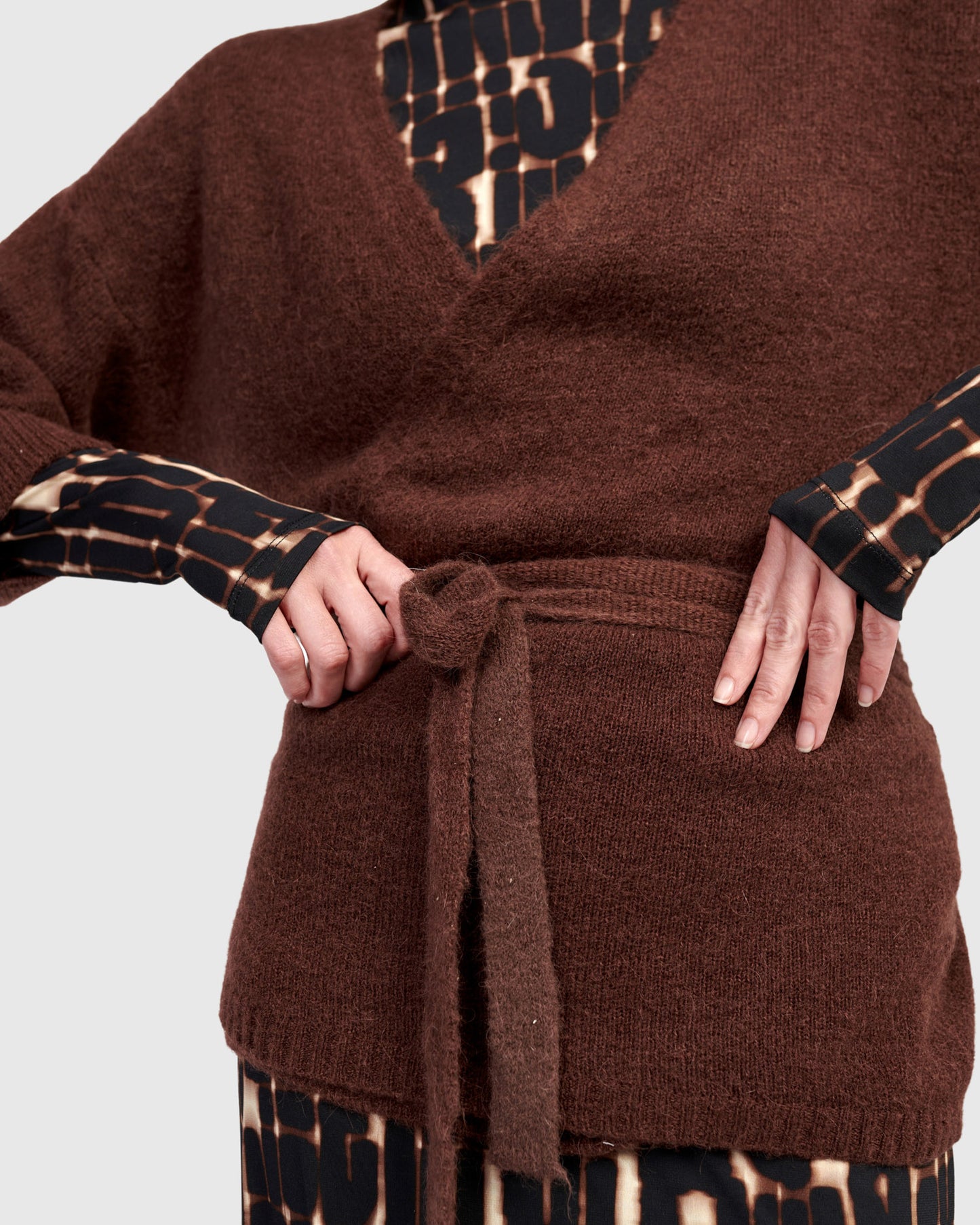 קרדיגן קימונו שוקולד