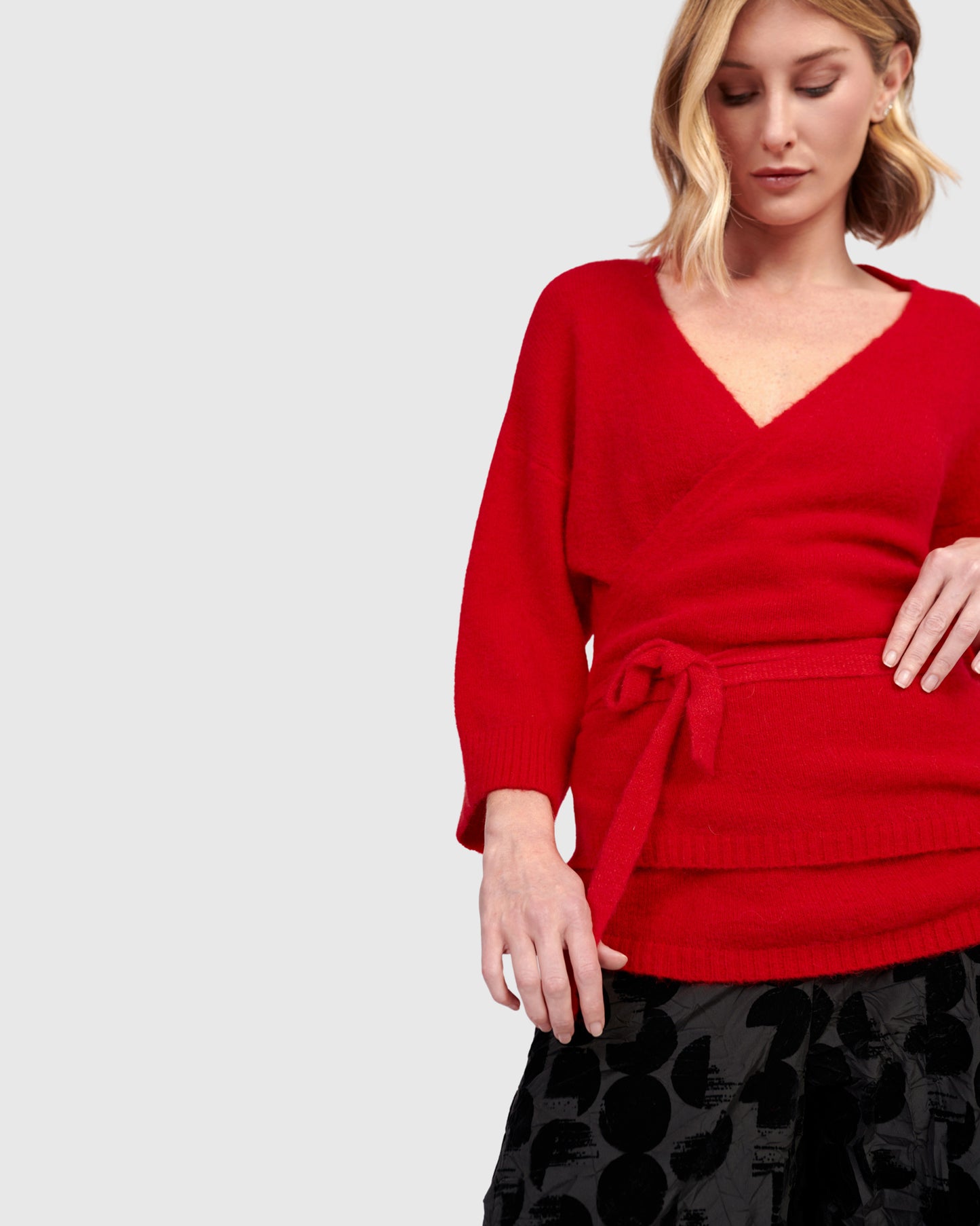 קרדיגן קימונו אדום