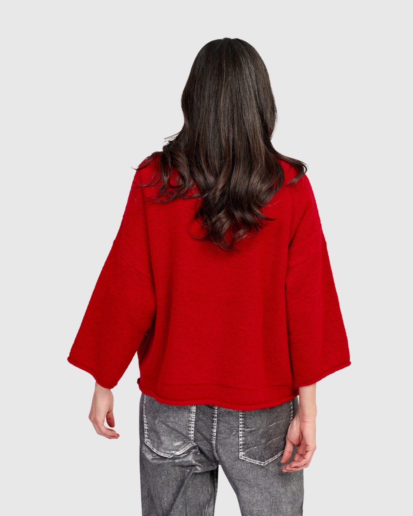 סוודר כיס אדום