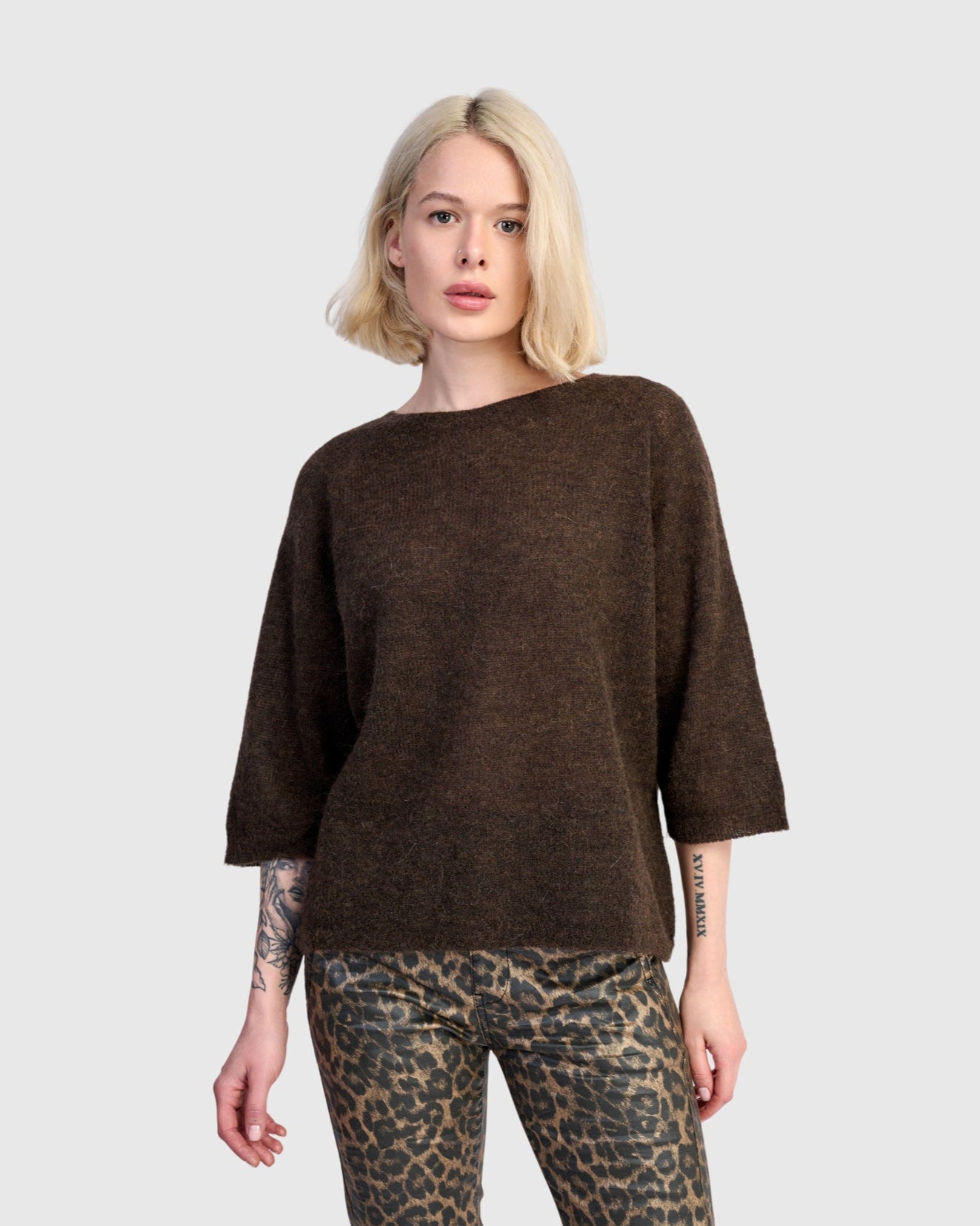 סריג אלפקה קפה