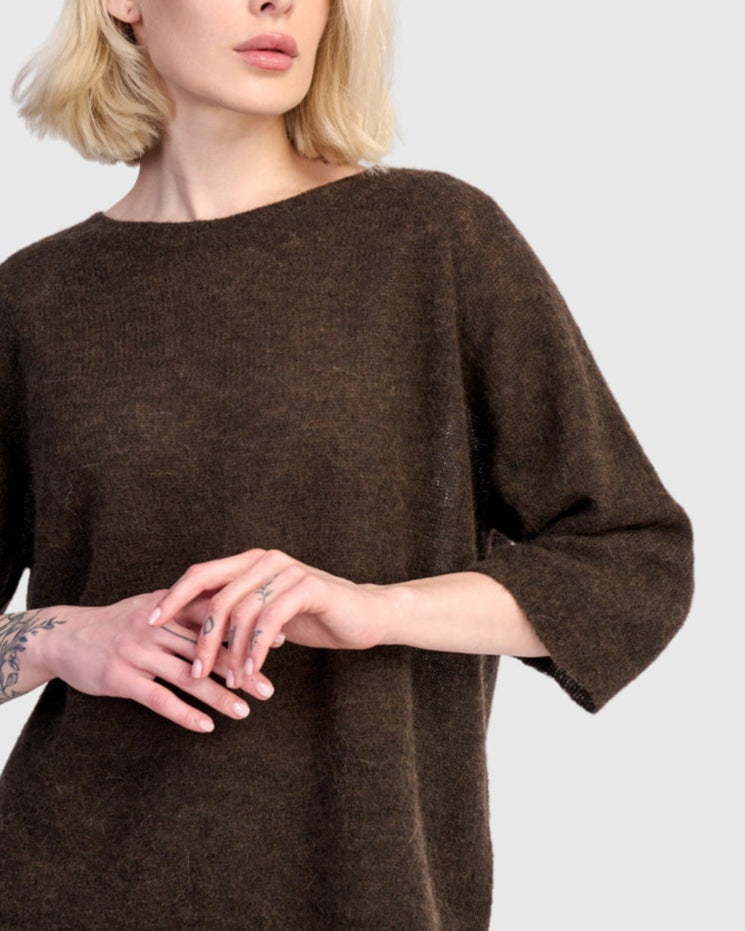 סריג אלפקה קפה