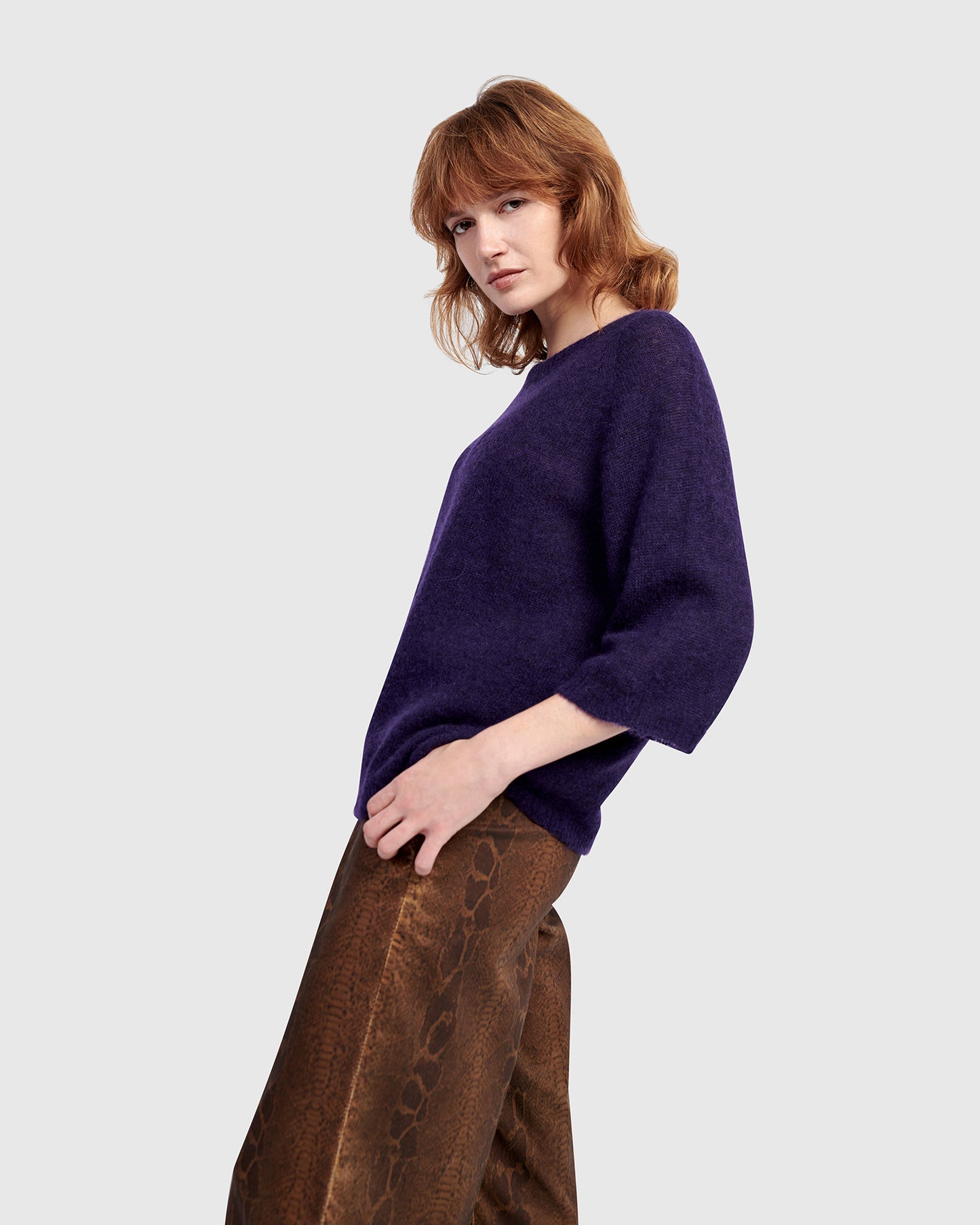 סריג אלפקה סגול