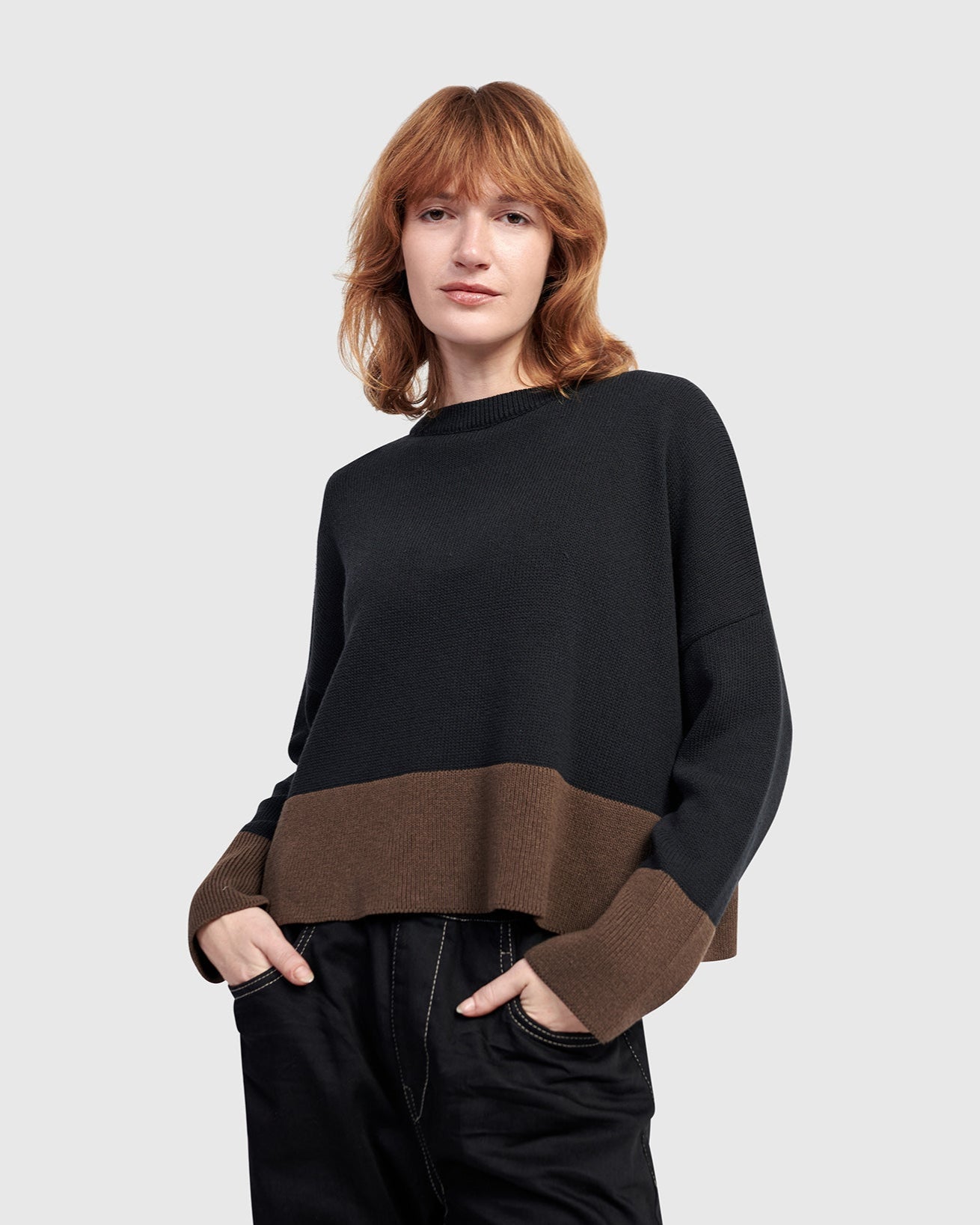 סוודר דו חום