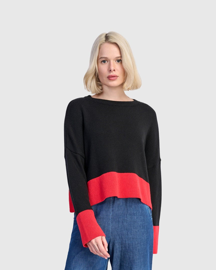 סוודר דו אדום