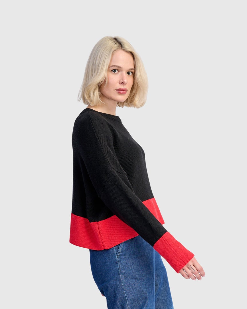 סוודר דו אדום