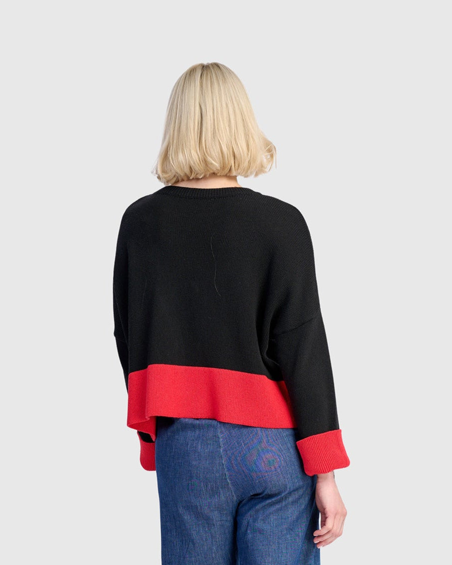 סוודר דו אדום