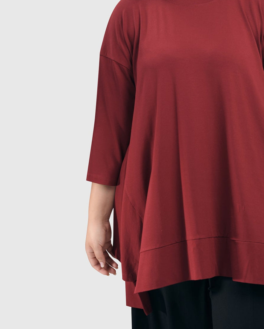 חולצה פורצת בורדו