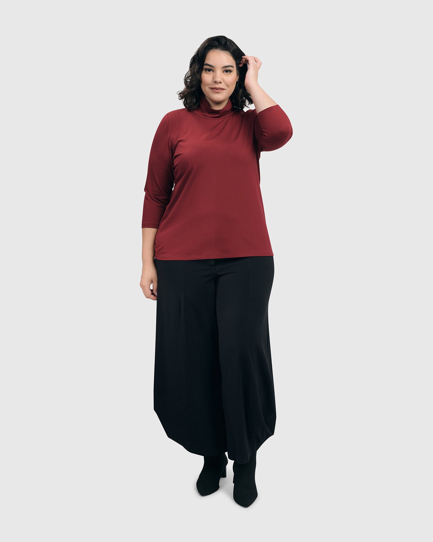 חולצה גולף בורדו