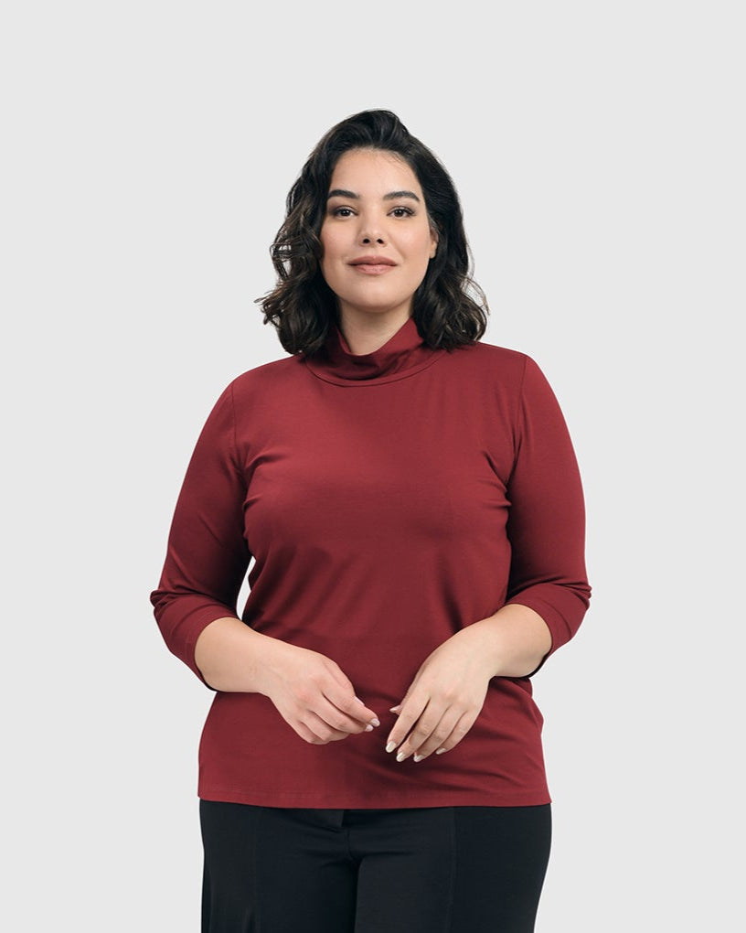 חולצה גולף בורדו