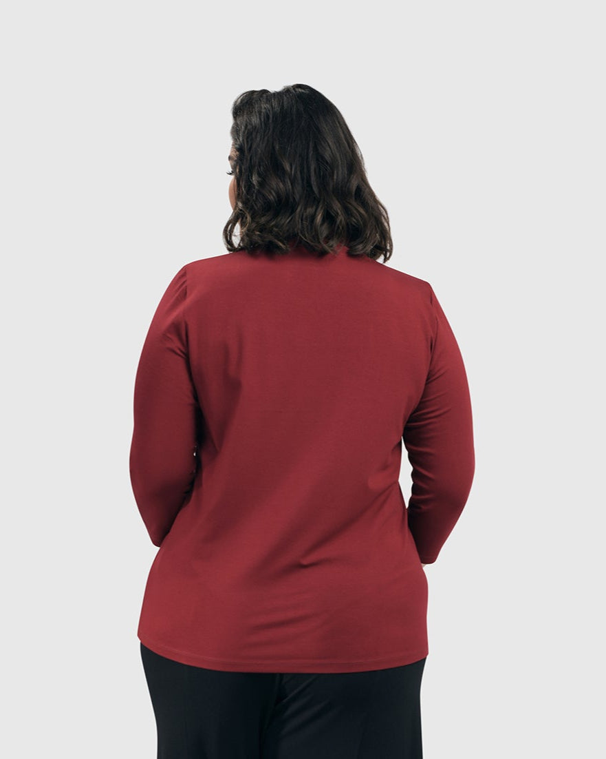 חולצה גולף בורדו