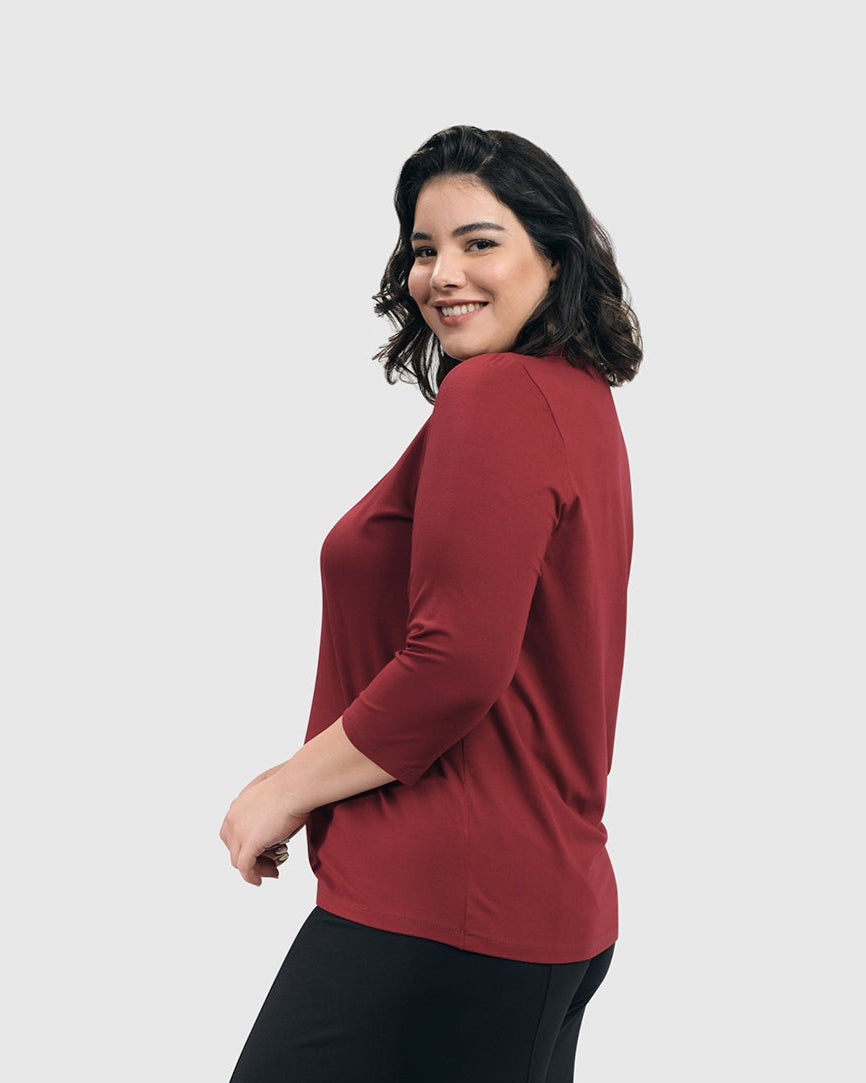 חולצה גולף בורדו