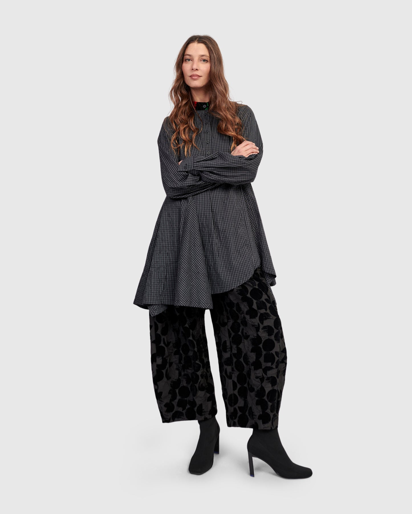 מכנסי פלוק שחור