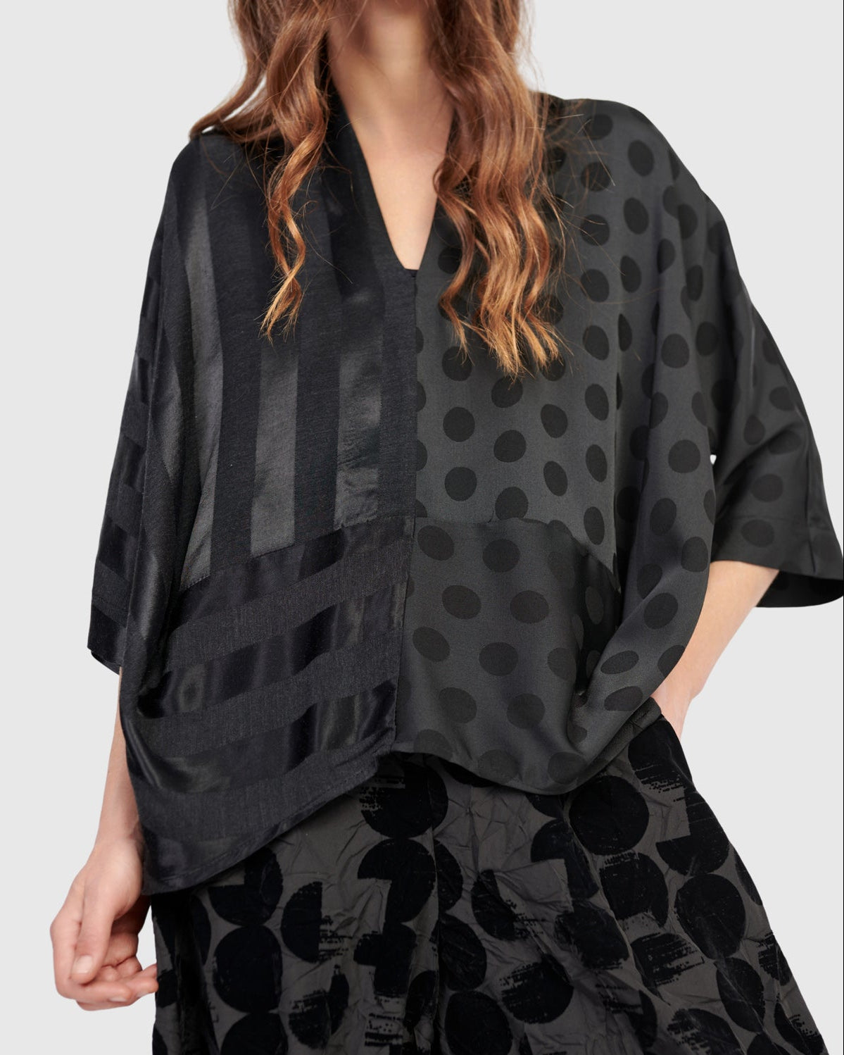 טוניקה חצי חצי שחורה