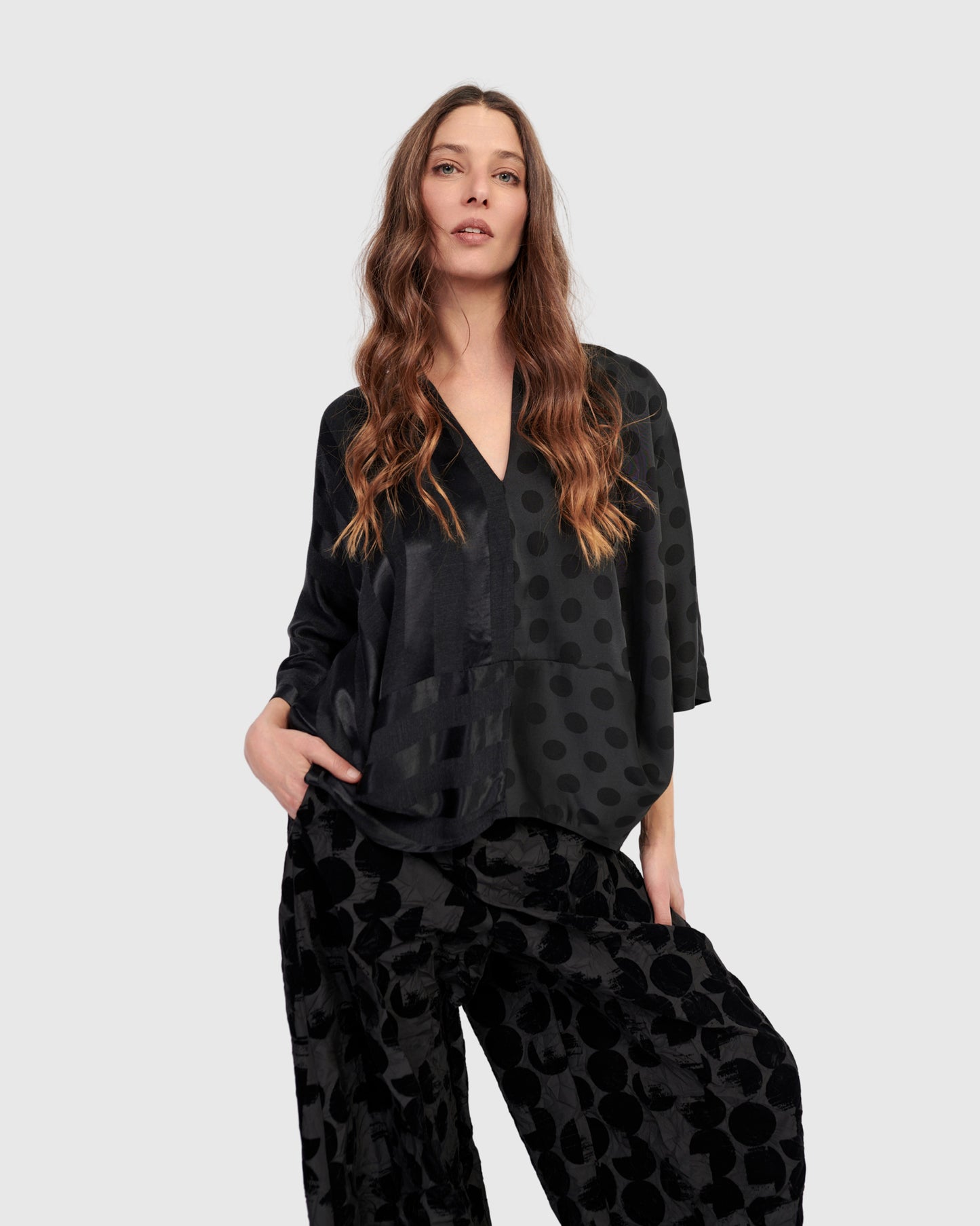 טוניקה חצי חצי שחורה