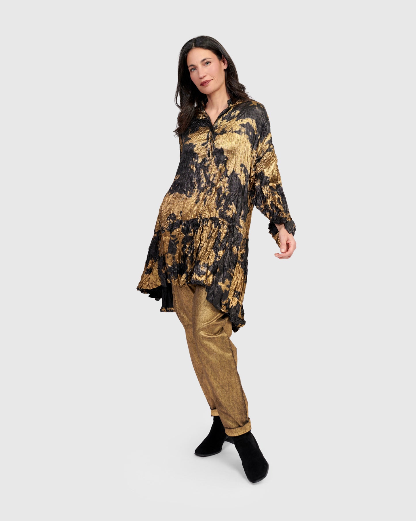 טוניקה מטאלית זהב