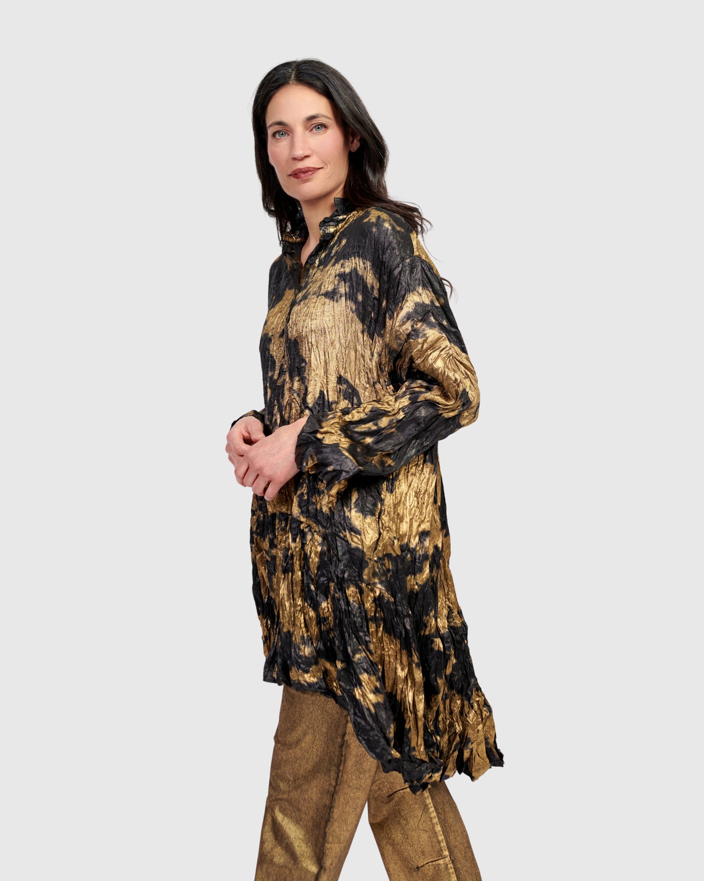 טוניקה מטאלית זהב