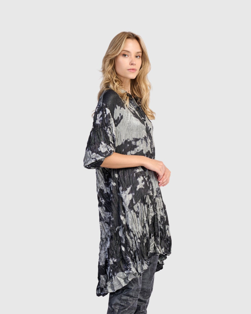 טוניקה מטאלית כסף