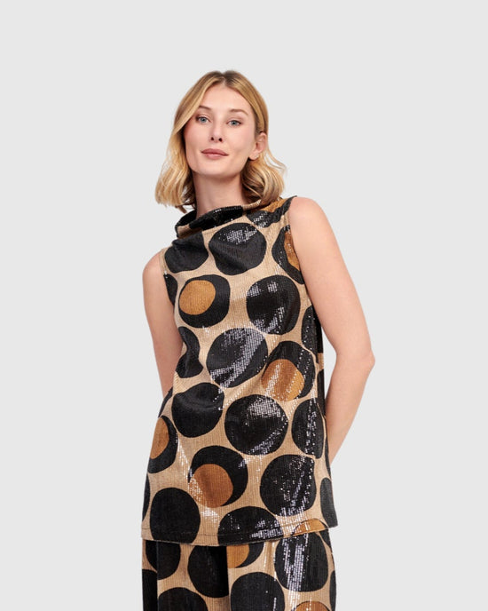 גופייה גולף פאייטים עיגולים