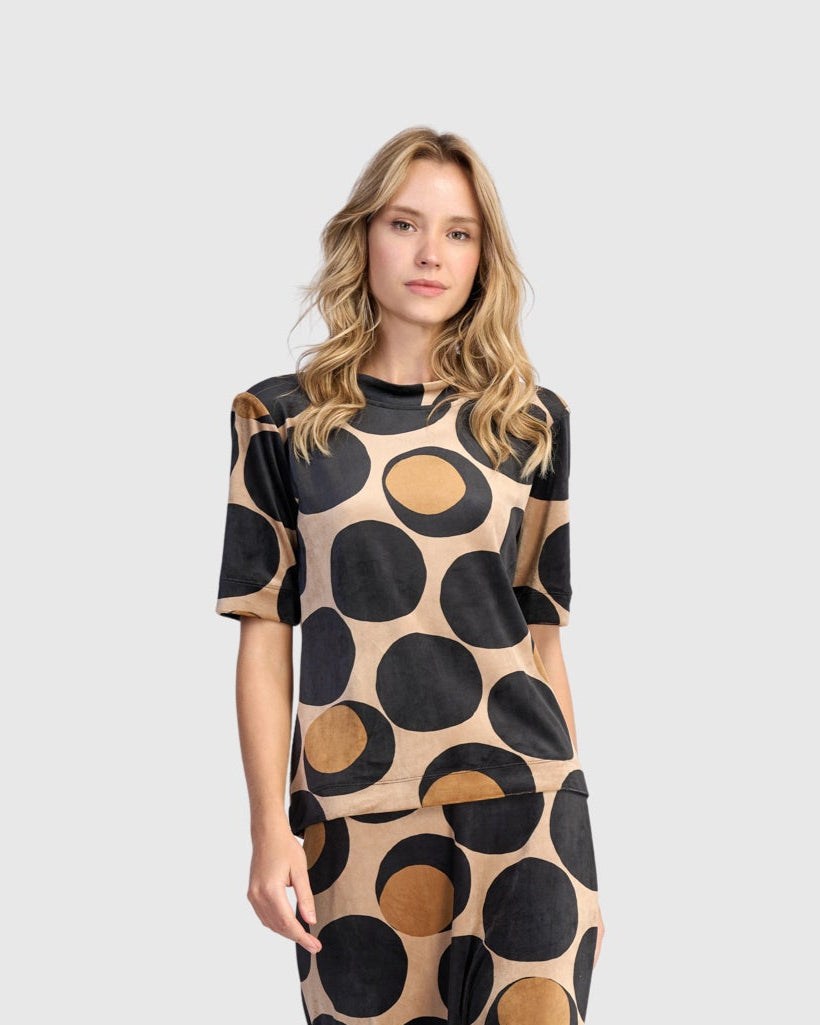 טישירט חמודה קטיפה עיגולים