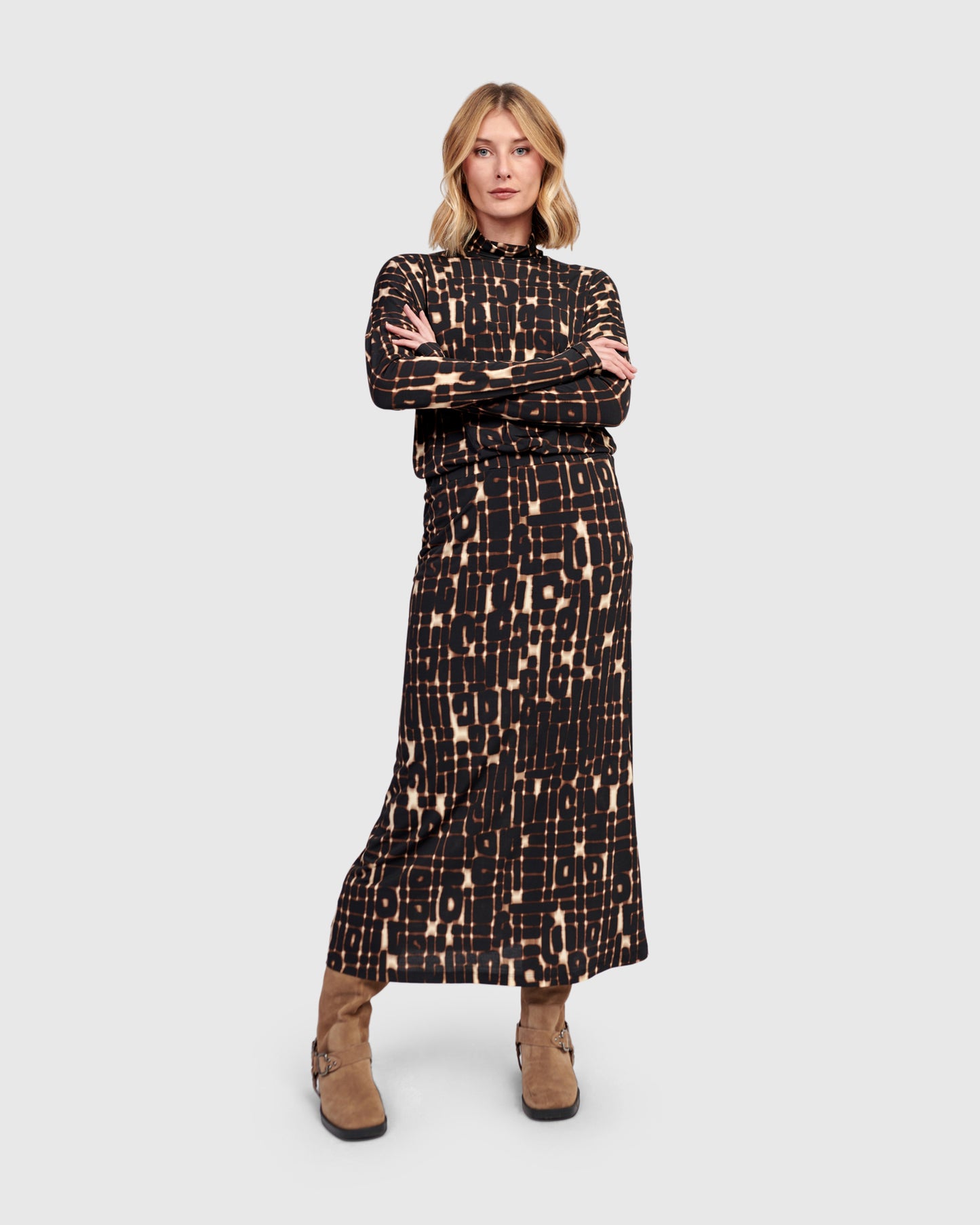 חצאית רטרו מודפסים