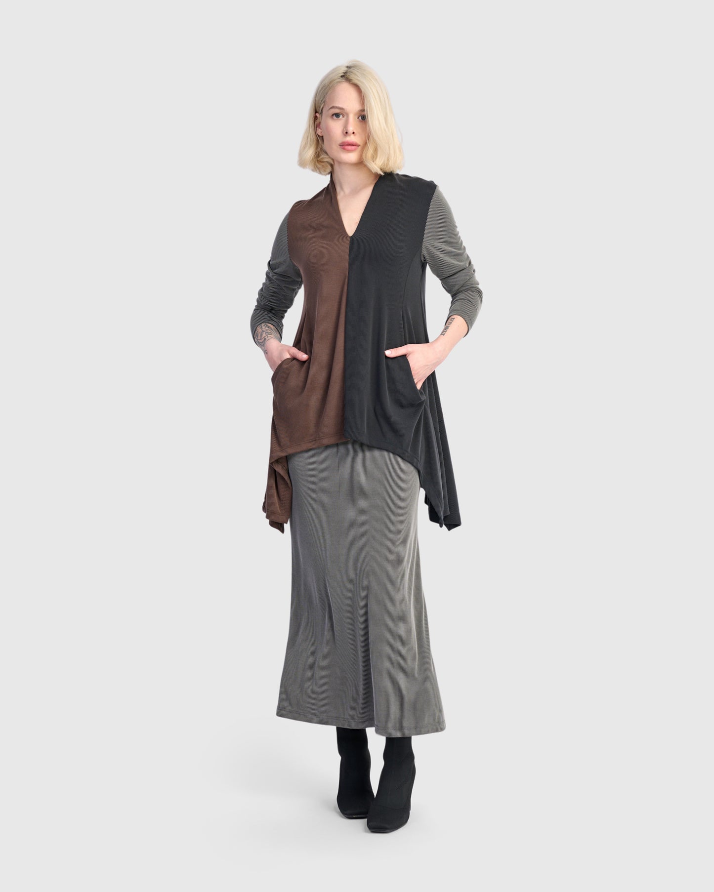 חצאית קופרו אפורה