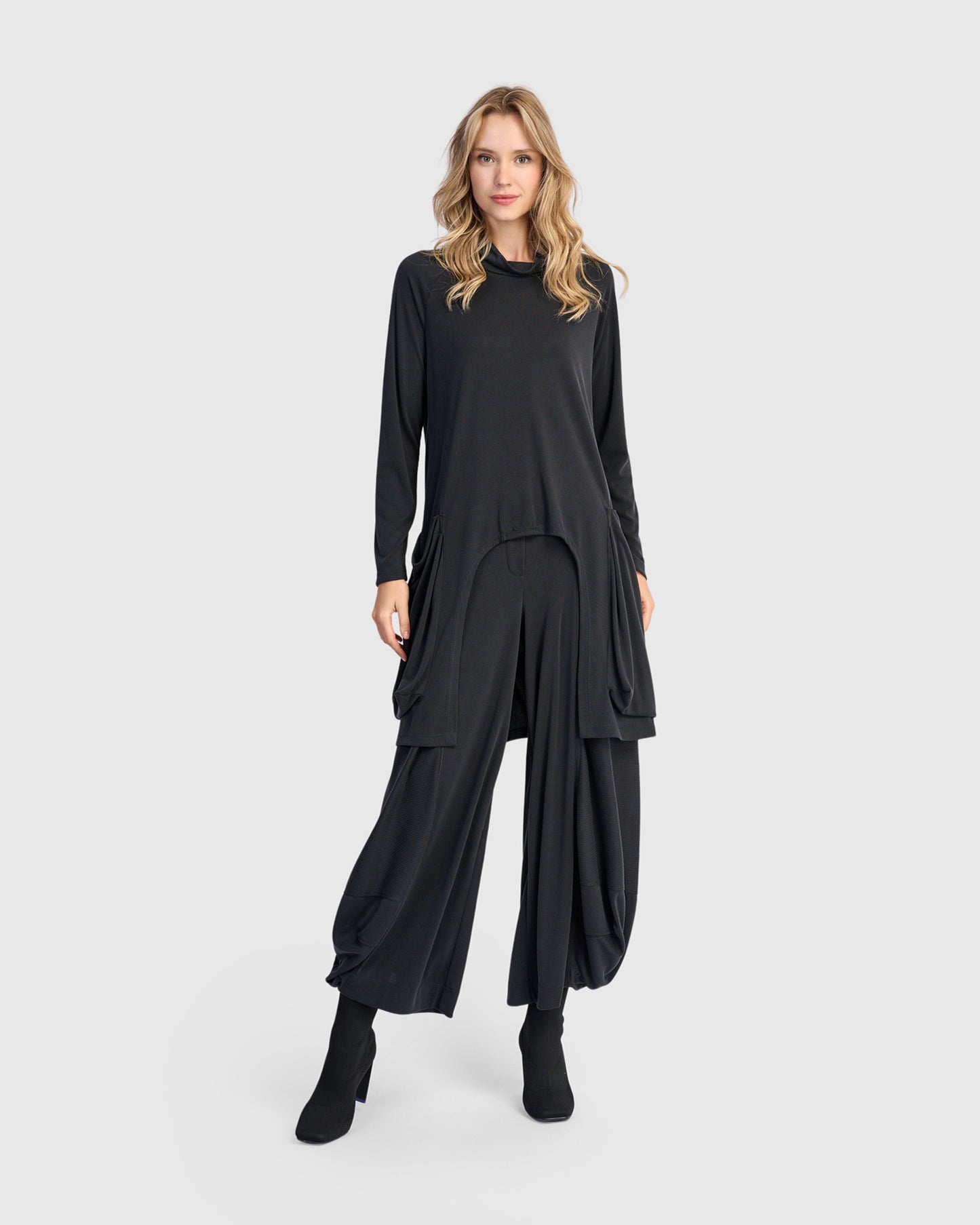 טוניקה קופרו כיסים שחורה