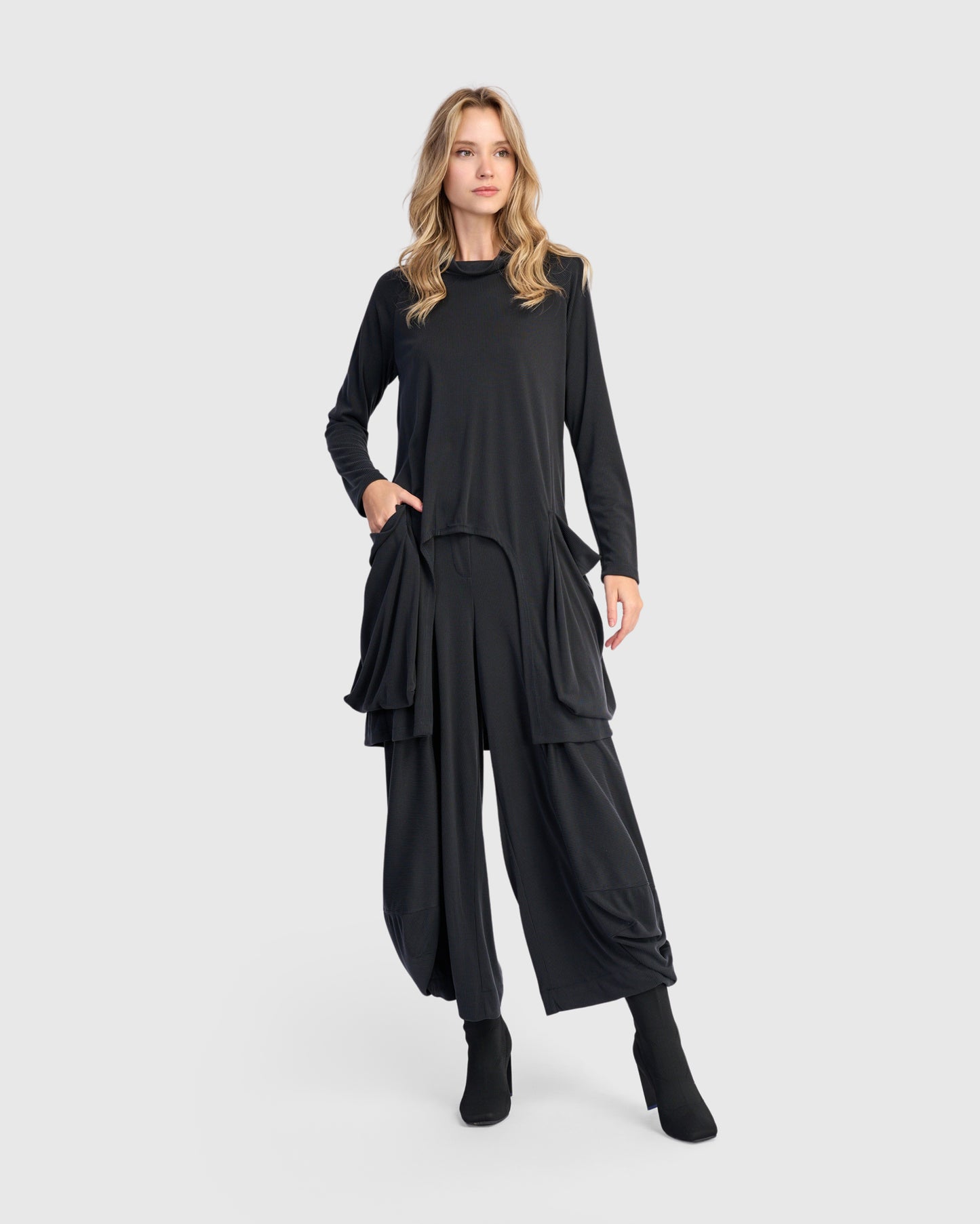 טוניקה קופרו כיסים שחורה