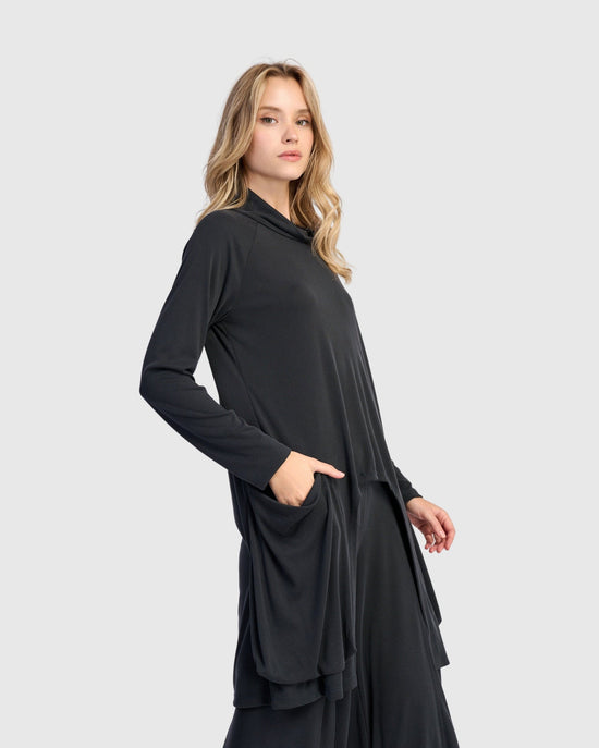 טוניקה קופרו כיסים שחורה