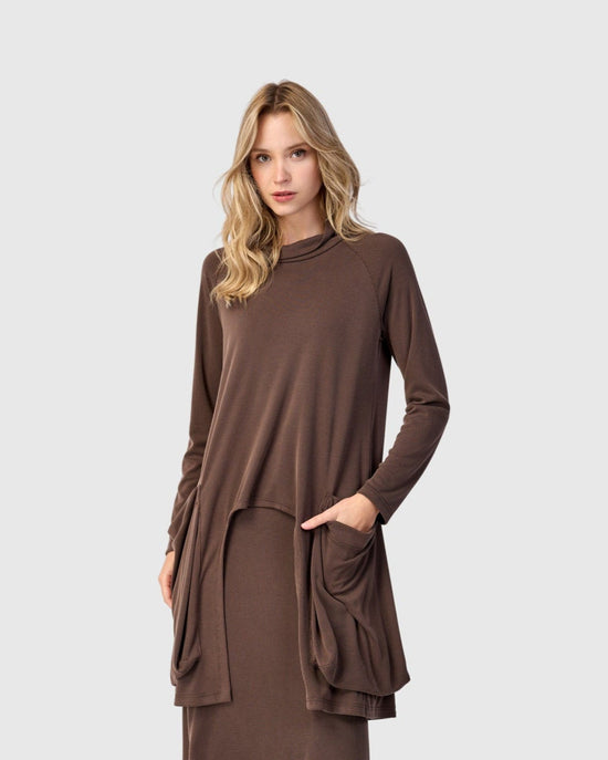 טוניקה קופרו כיסים קפה