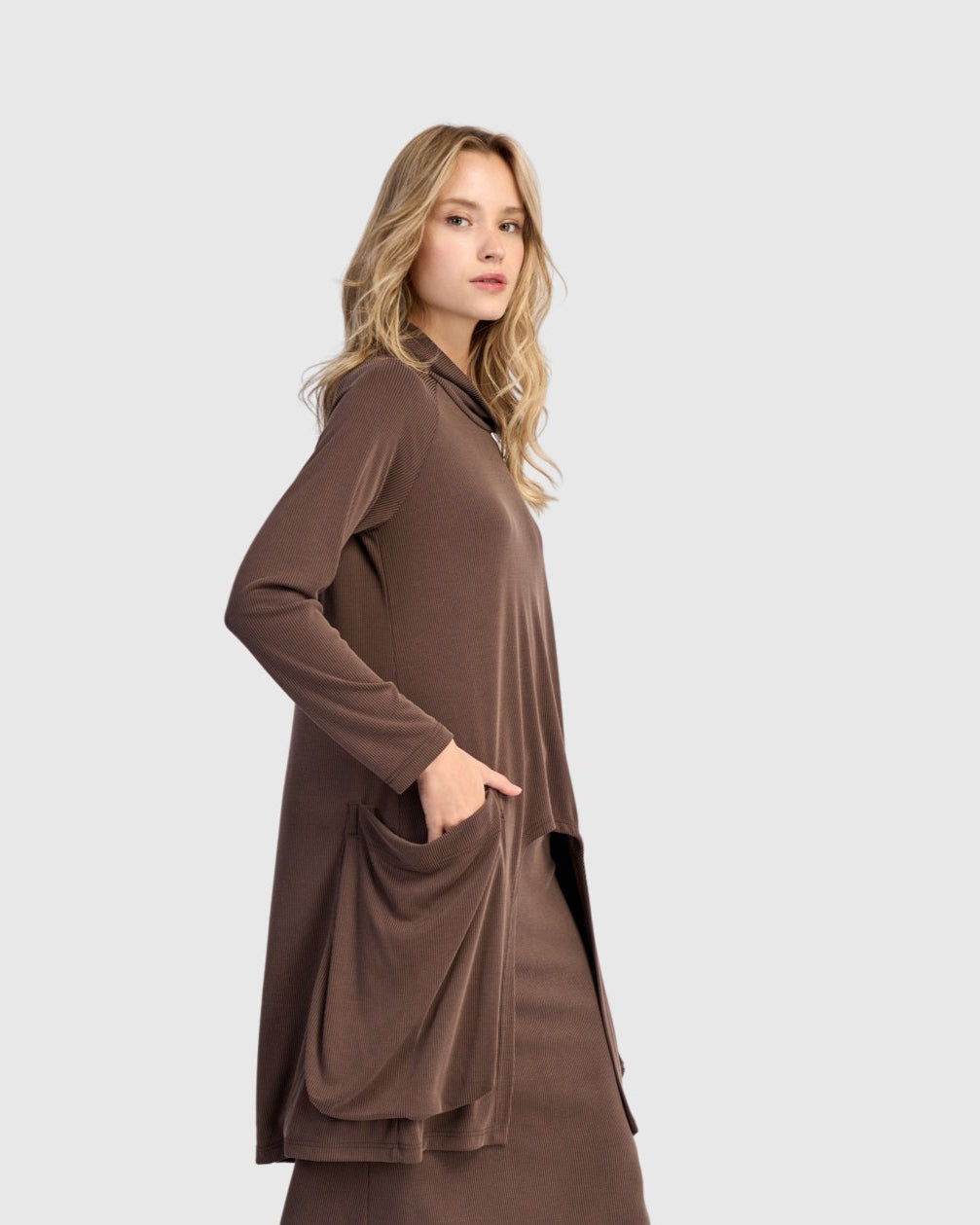 טוניקה קופרו כיסים קפה