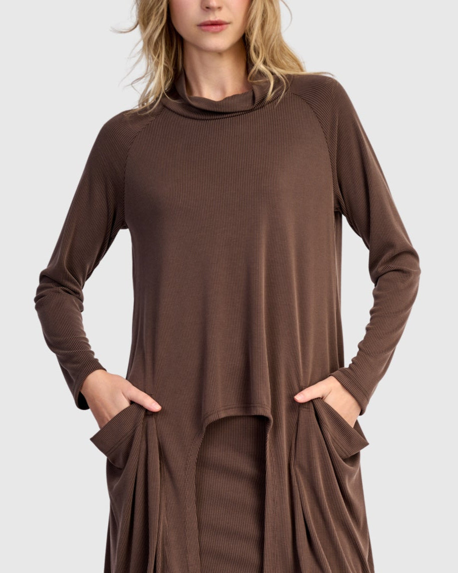 טוניקה קופרו כיסים קפה