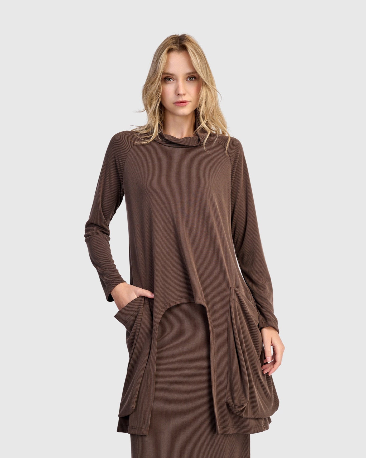 טוניקה קופרו כיסים קפה